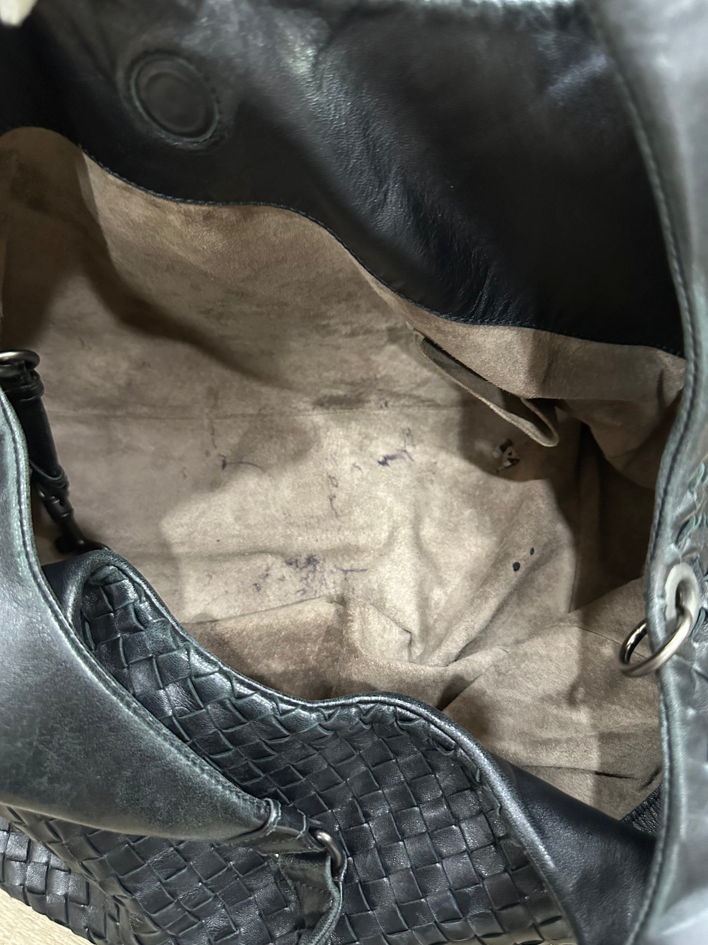 Bottega Veneta Campana Intrecciato Black large
