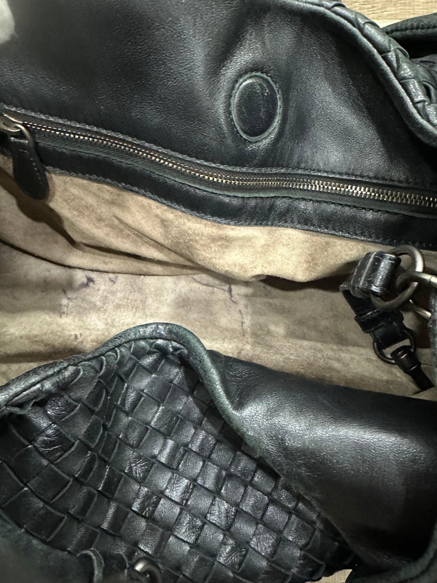 Bottega Veneta Campana Intrecciato Black large