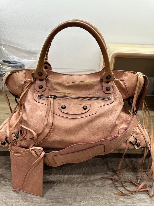 Balenciaga pink city bag