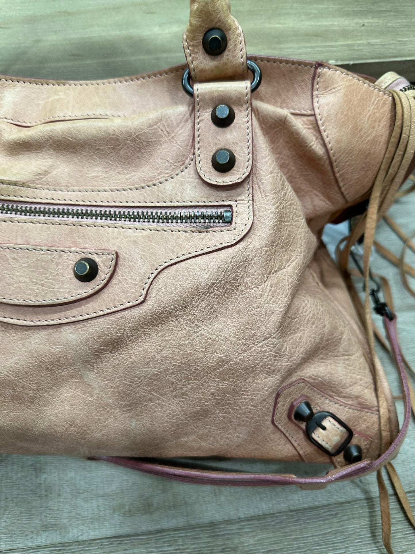 Balenciaga pink city bag