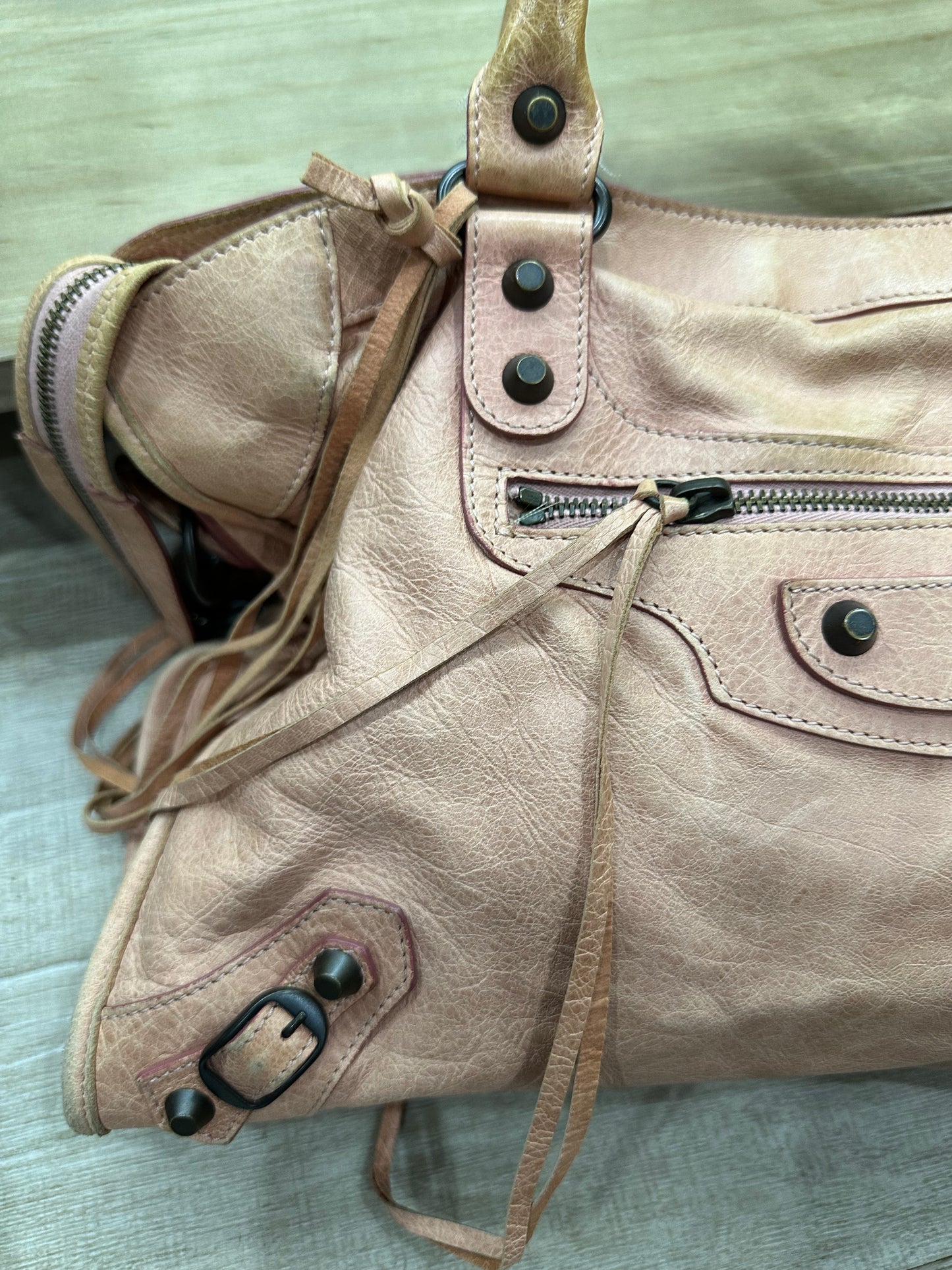 Balenciaga pink city bag