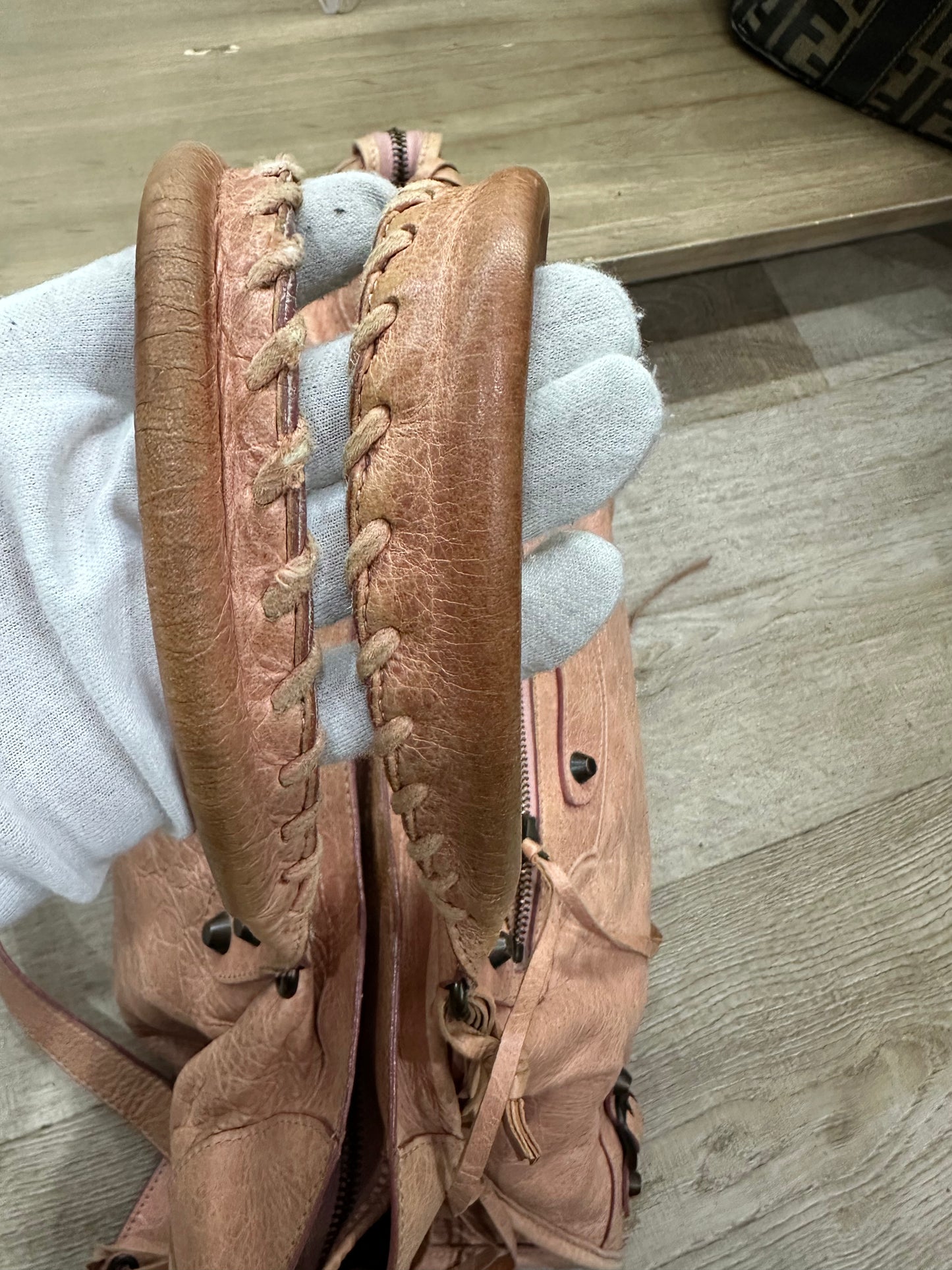 Balenciaga pink city bag
