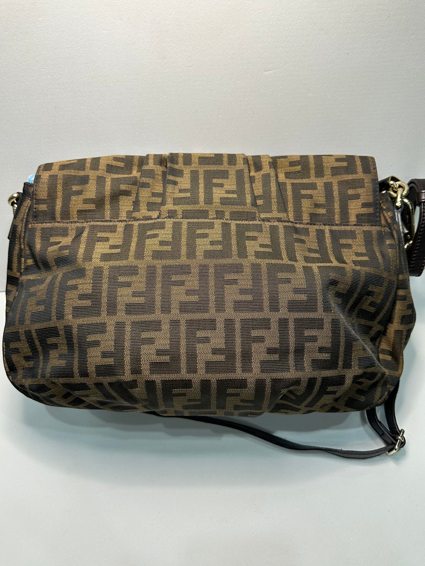 Fendi Zucca Mia Flap Shoulder Bag