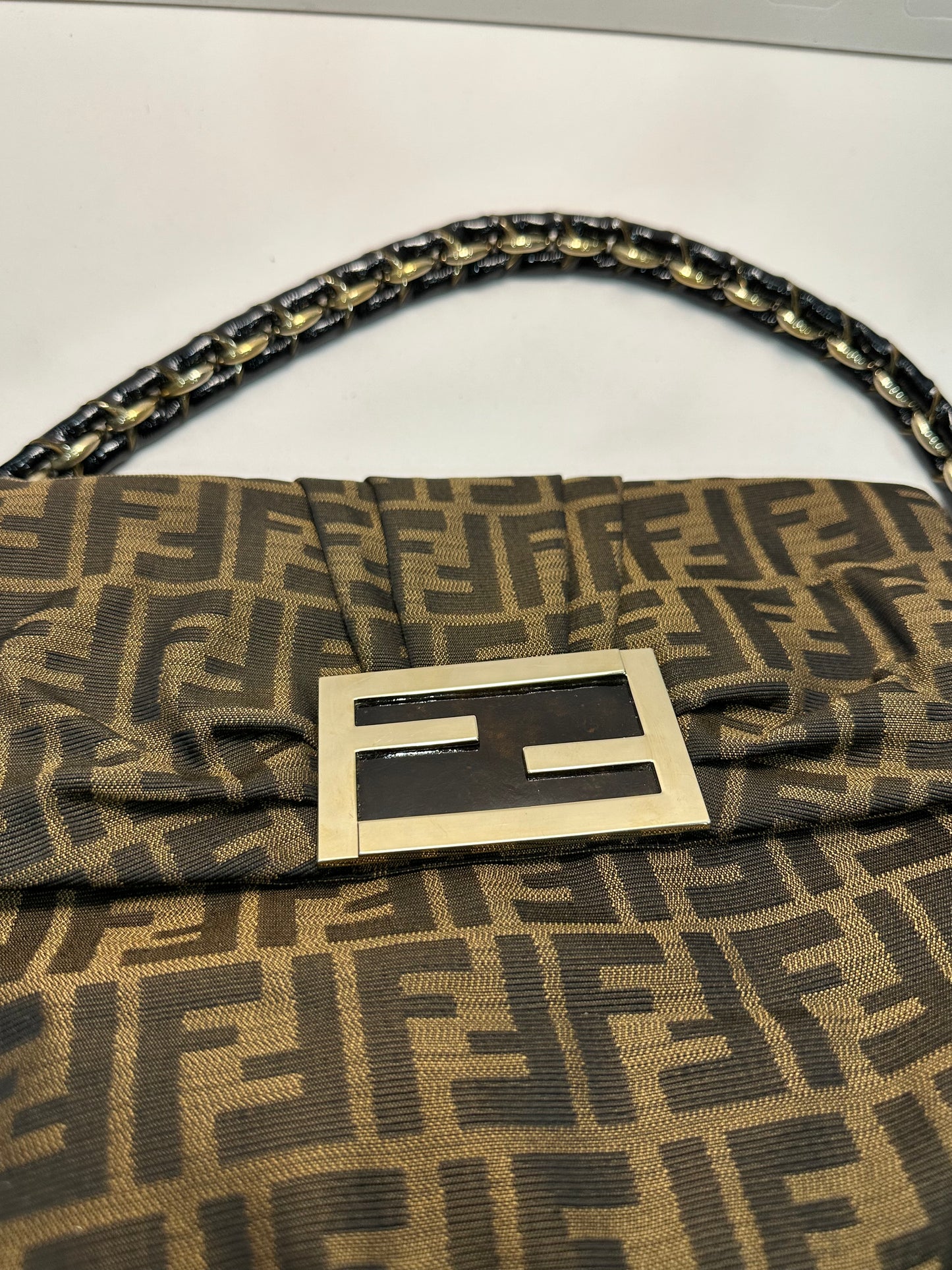 Fendi Zucca Mia Flap Shoulder Bag