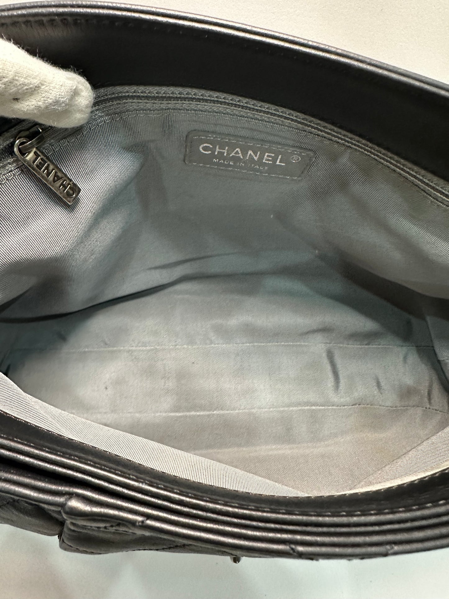 Chanel Calfskin Coco Pleats Flap Black
