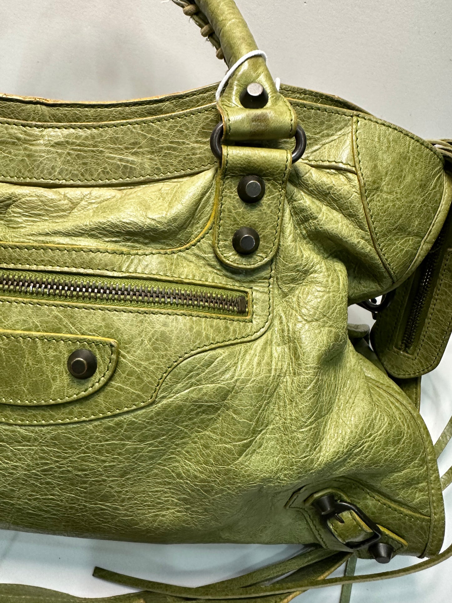 Balenciaga city bag green