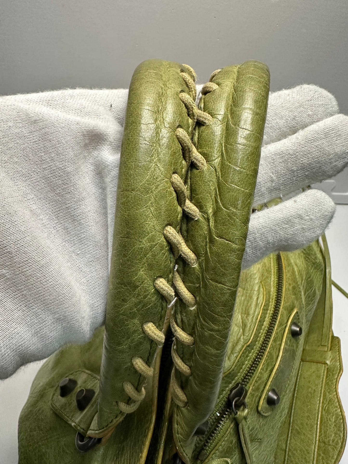 Balenciaga city bag green