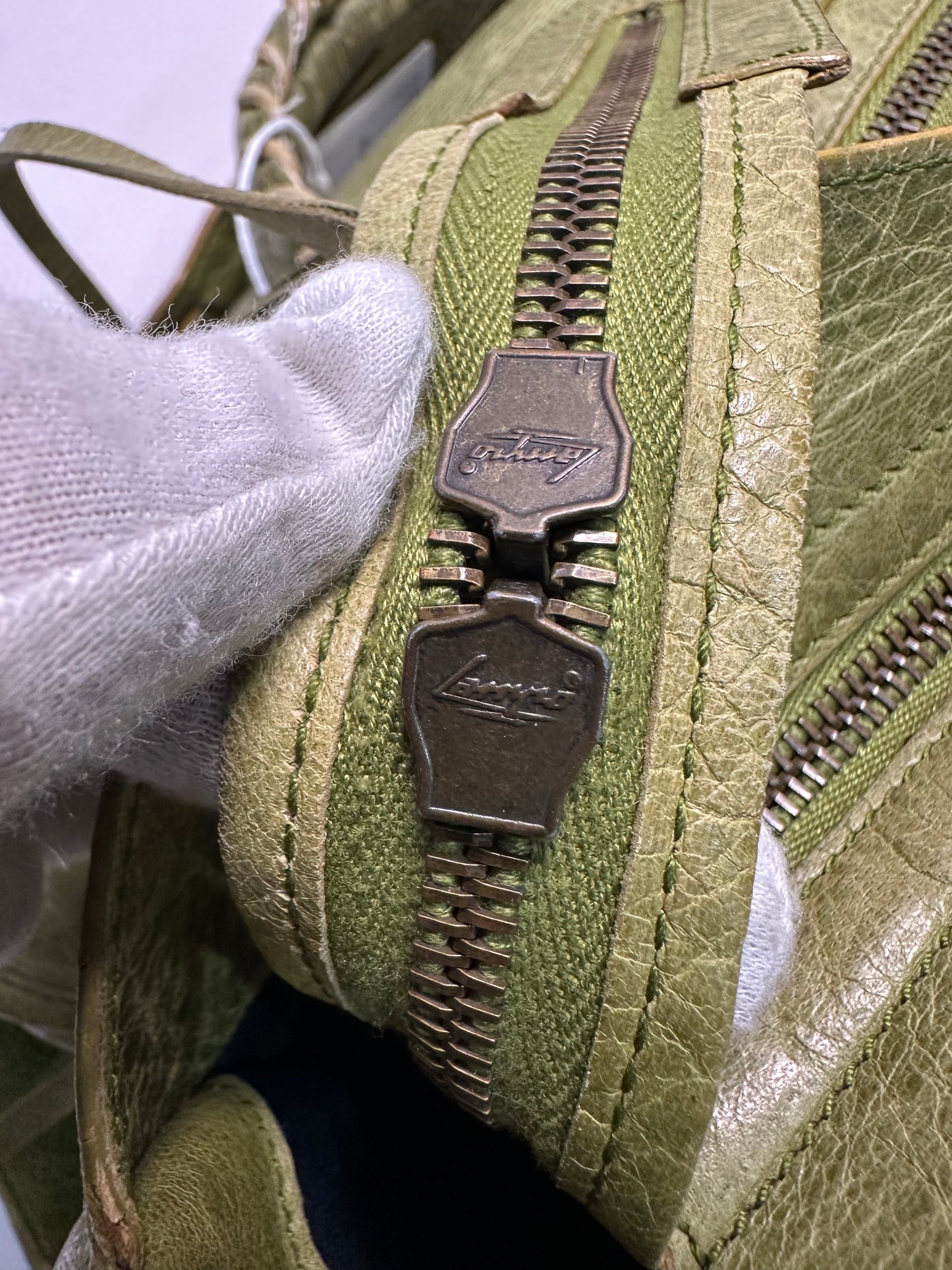 Balenciaga city bag green