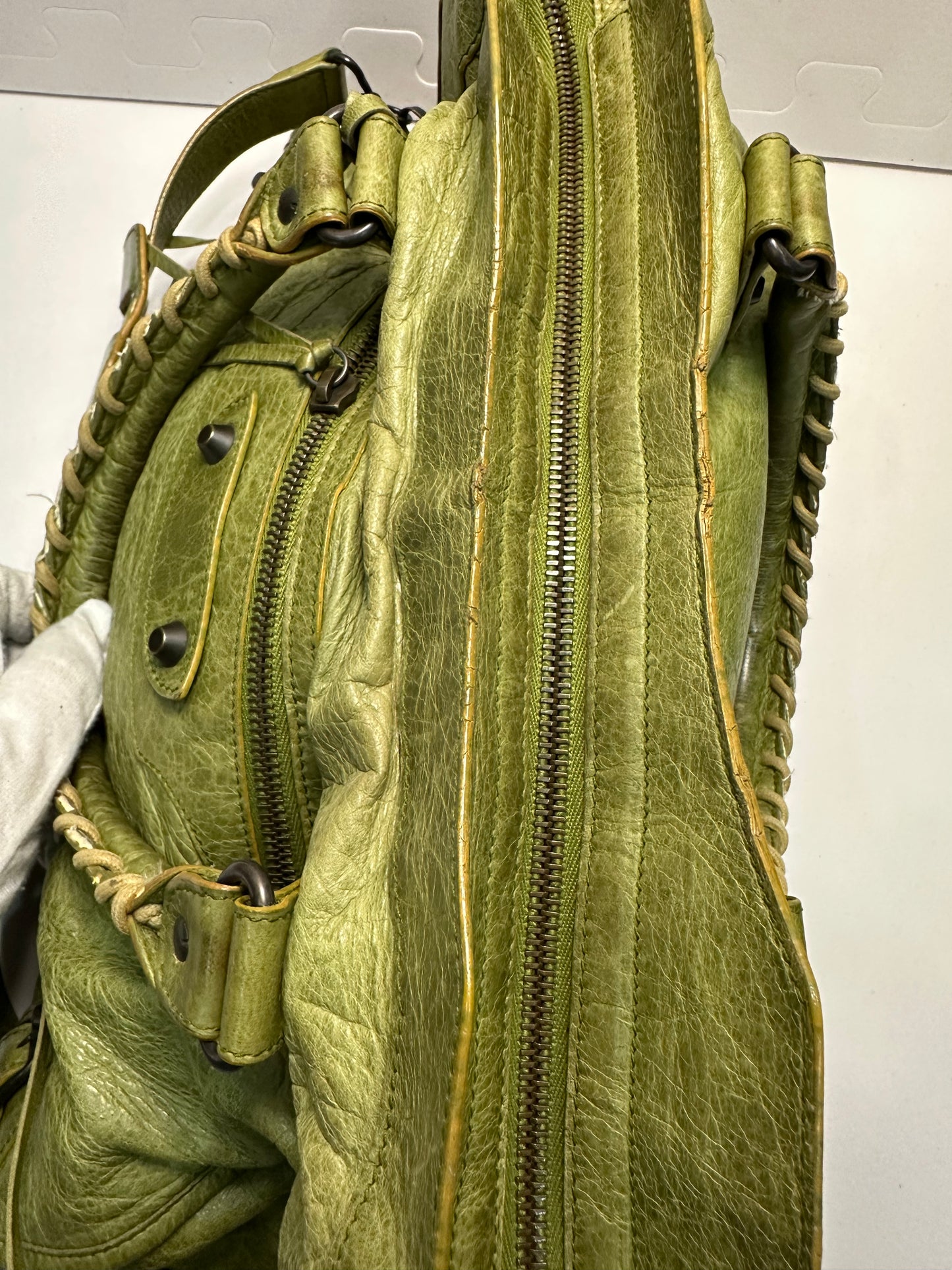 Balenciaga city bag green
