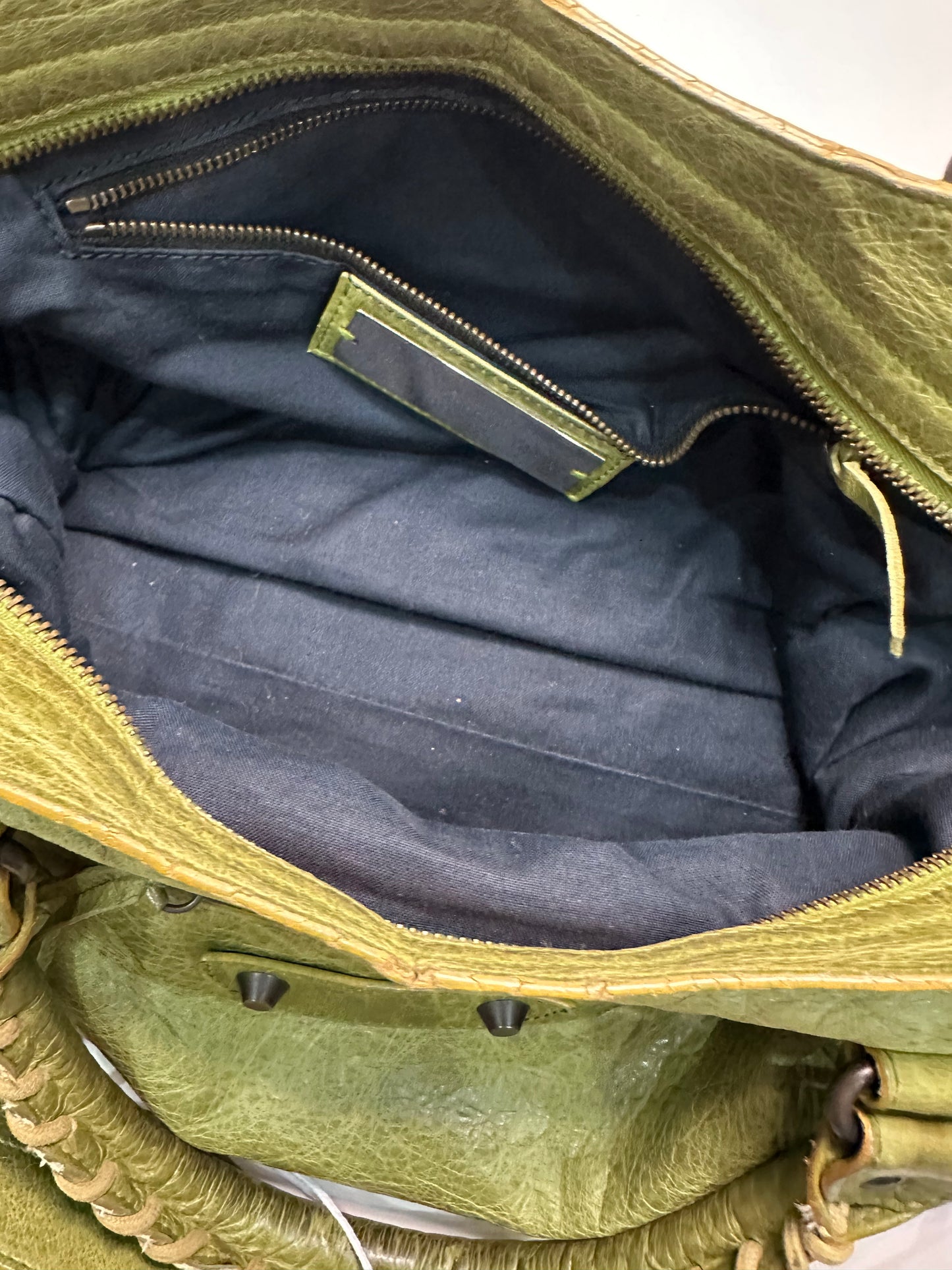 Balenciaga city bag green