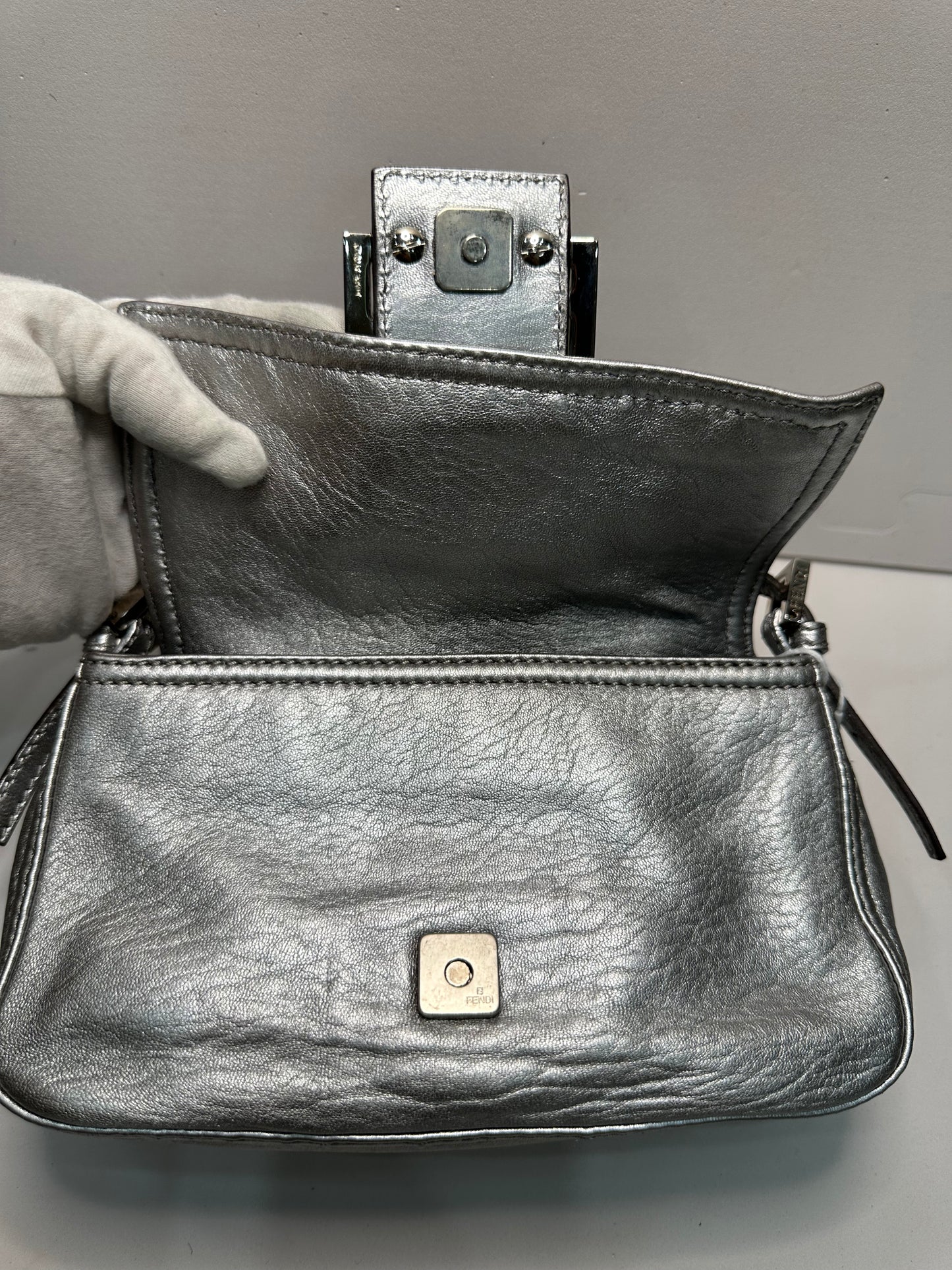 Fendi rare mini mamma baguette leather