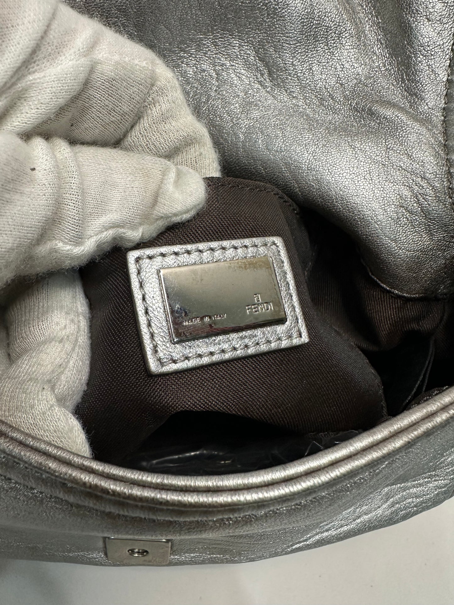Fendi rare mini mamma baguette leather