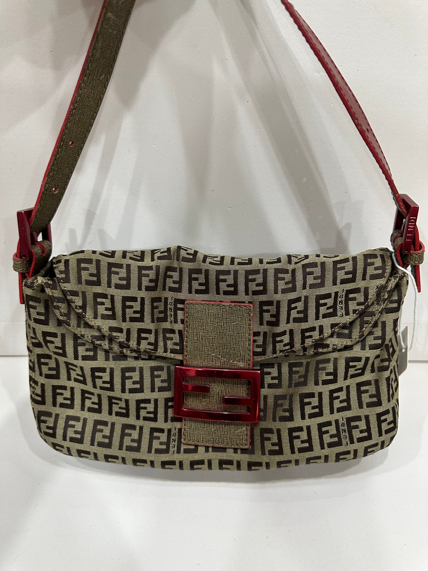 Fendi baguette lizard leather