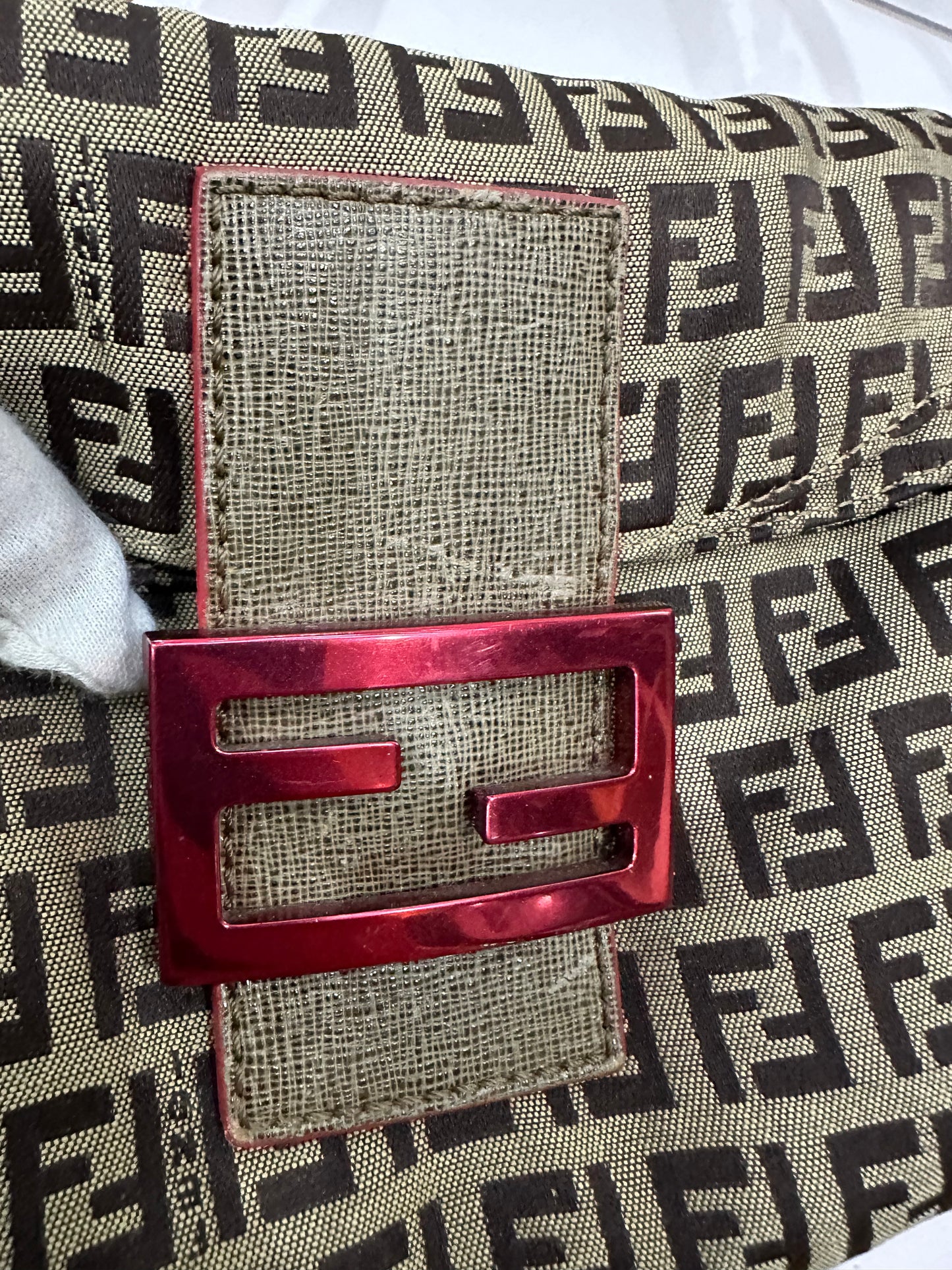 Fendi baguette lizard leather