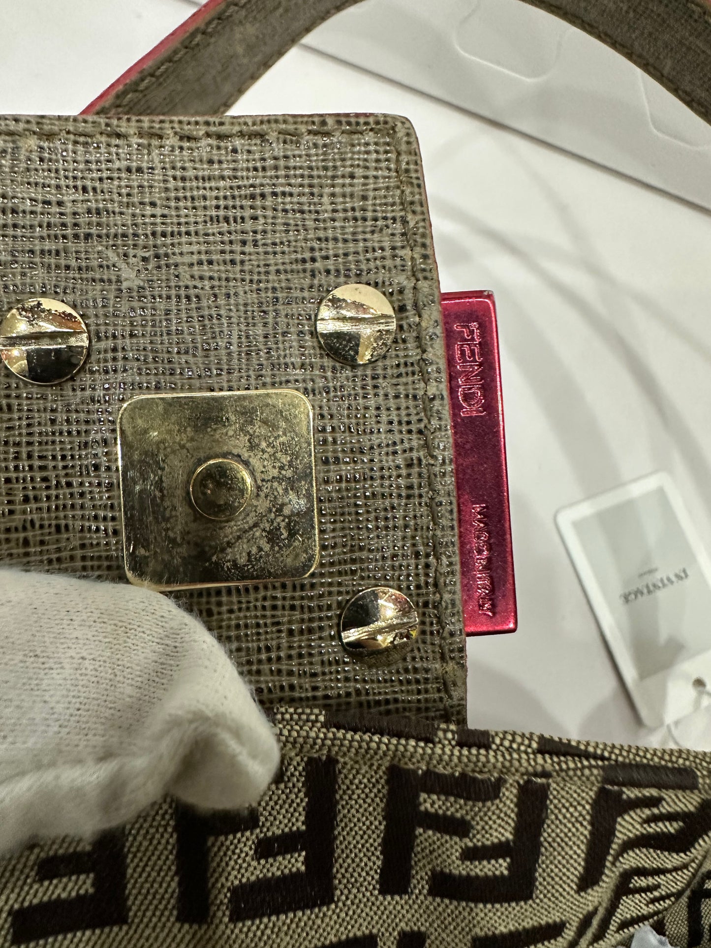 Fendi baguette lizard leather