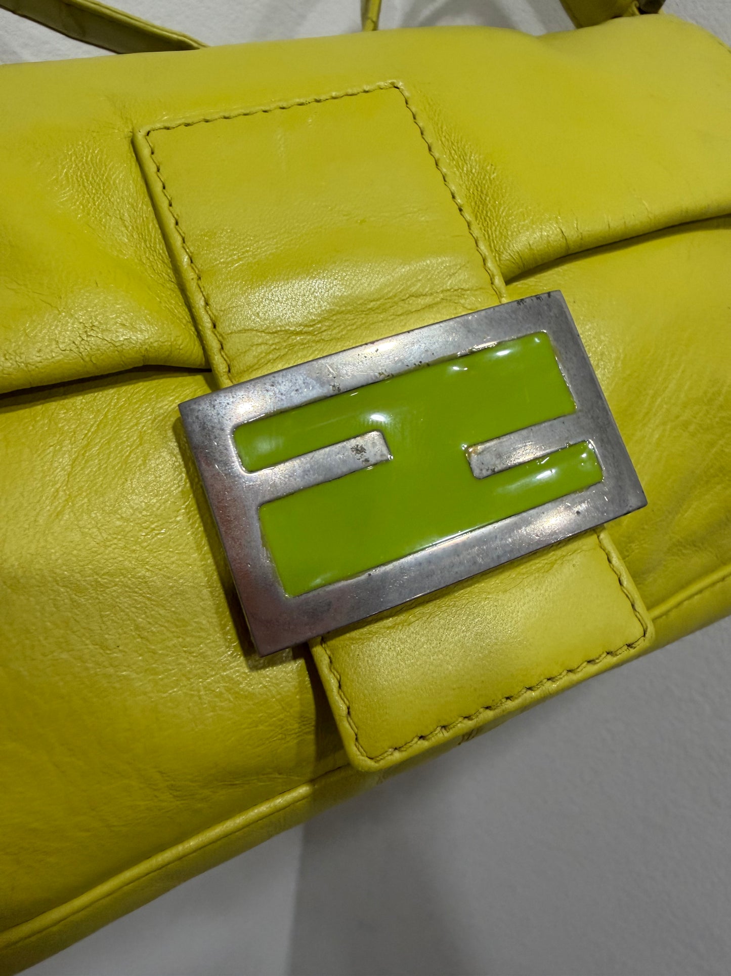 Fendi leather baguette