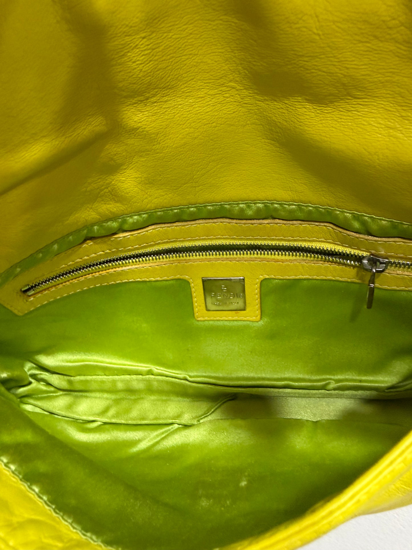 Fendi leather baguette