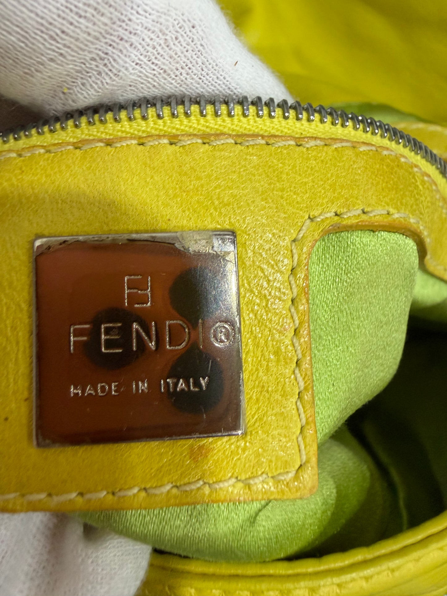 Fendi leather baguette