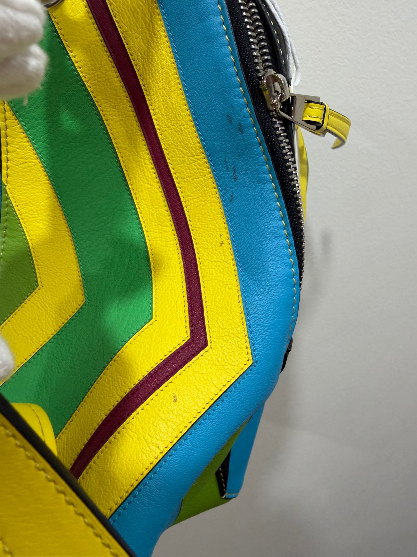 Loewe Calfskin Stripe Small Puzzle Edge Bag Multicolor