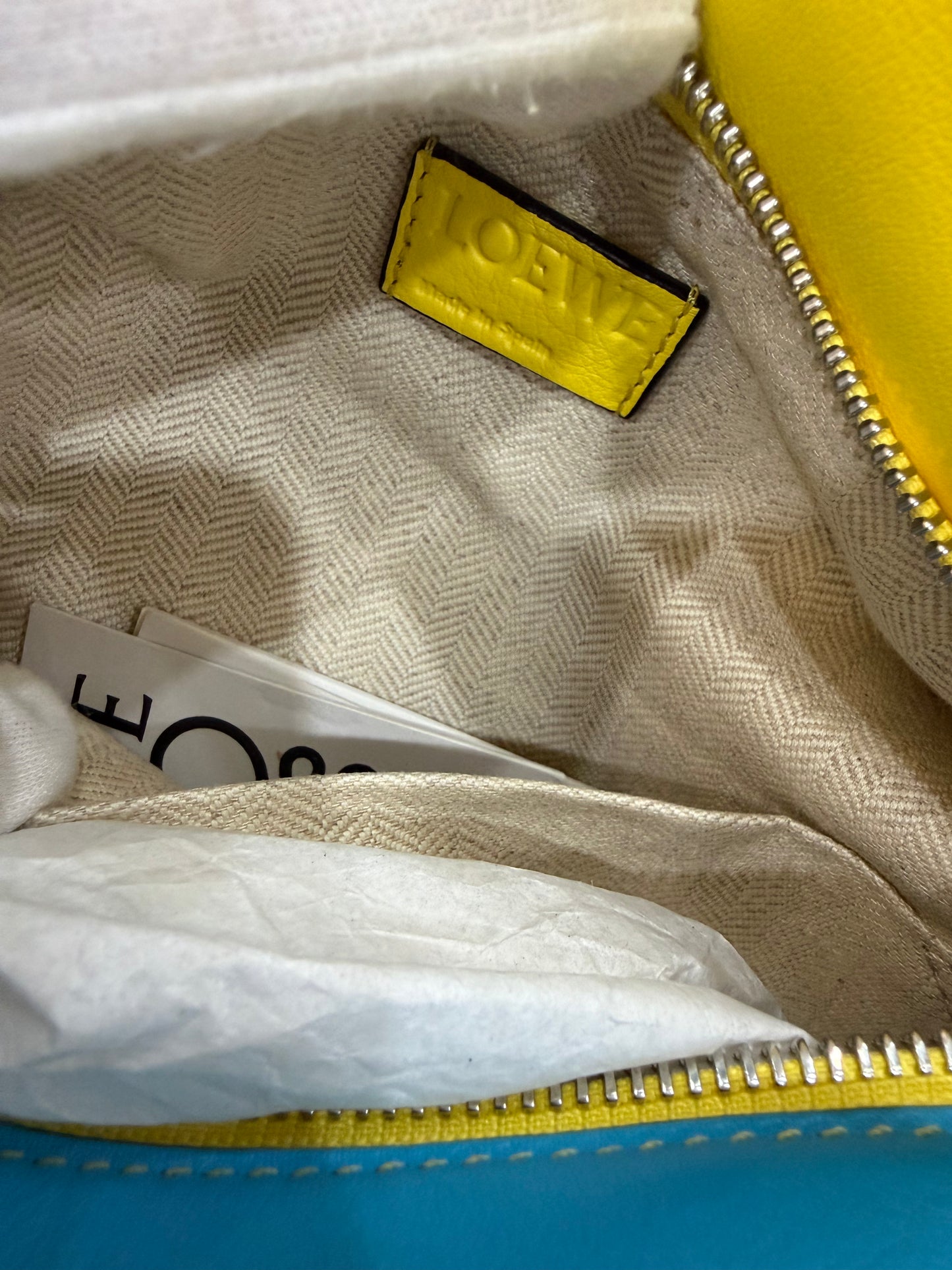 Loewe Calfskin Stripe Small Puzzle Edge Bag Multicolor