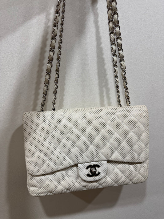 Chanel Jumbo Perforated Lambsikin