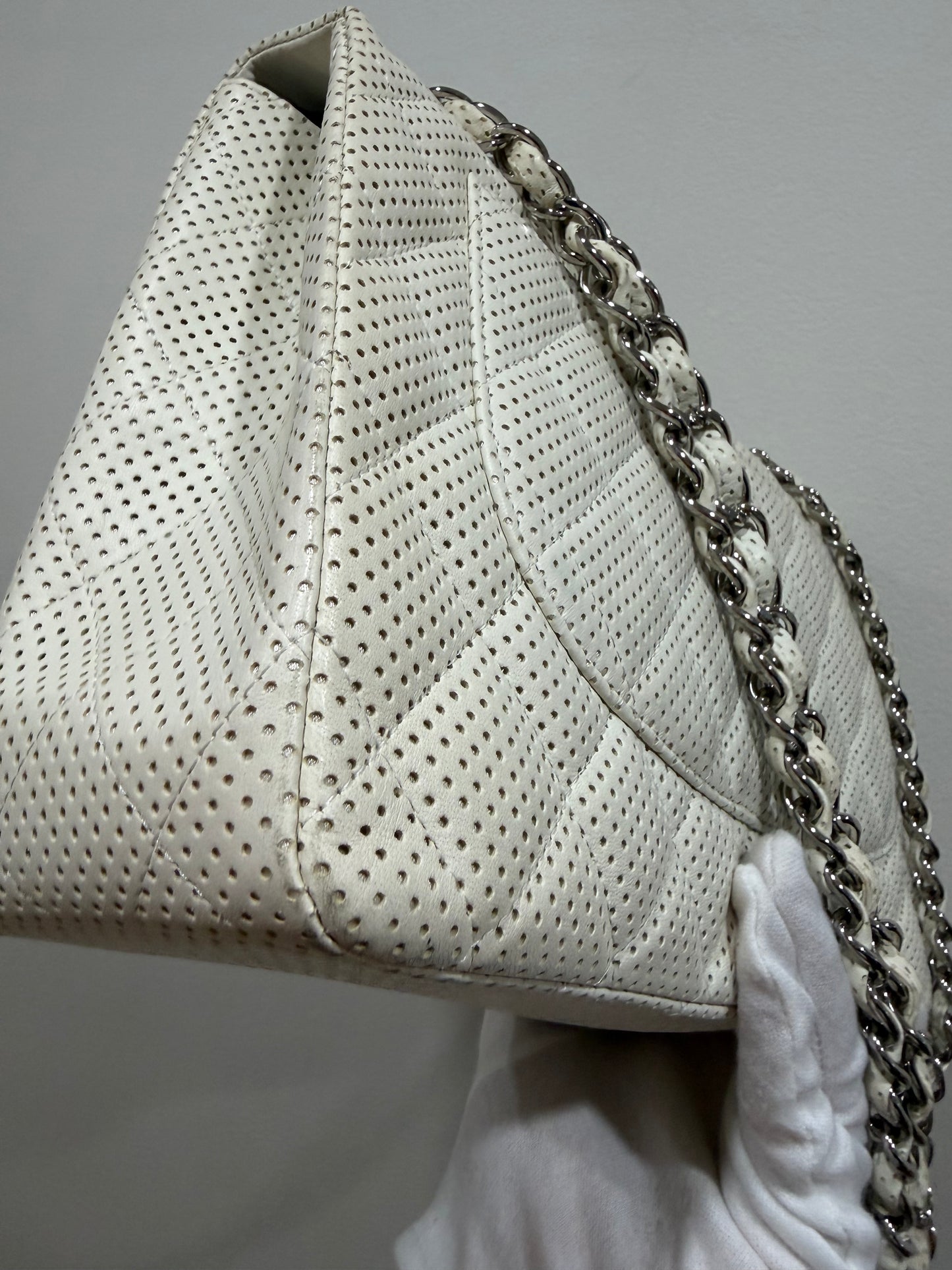 Chanel Jumbo Perforated Lambsikin