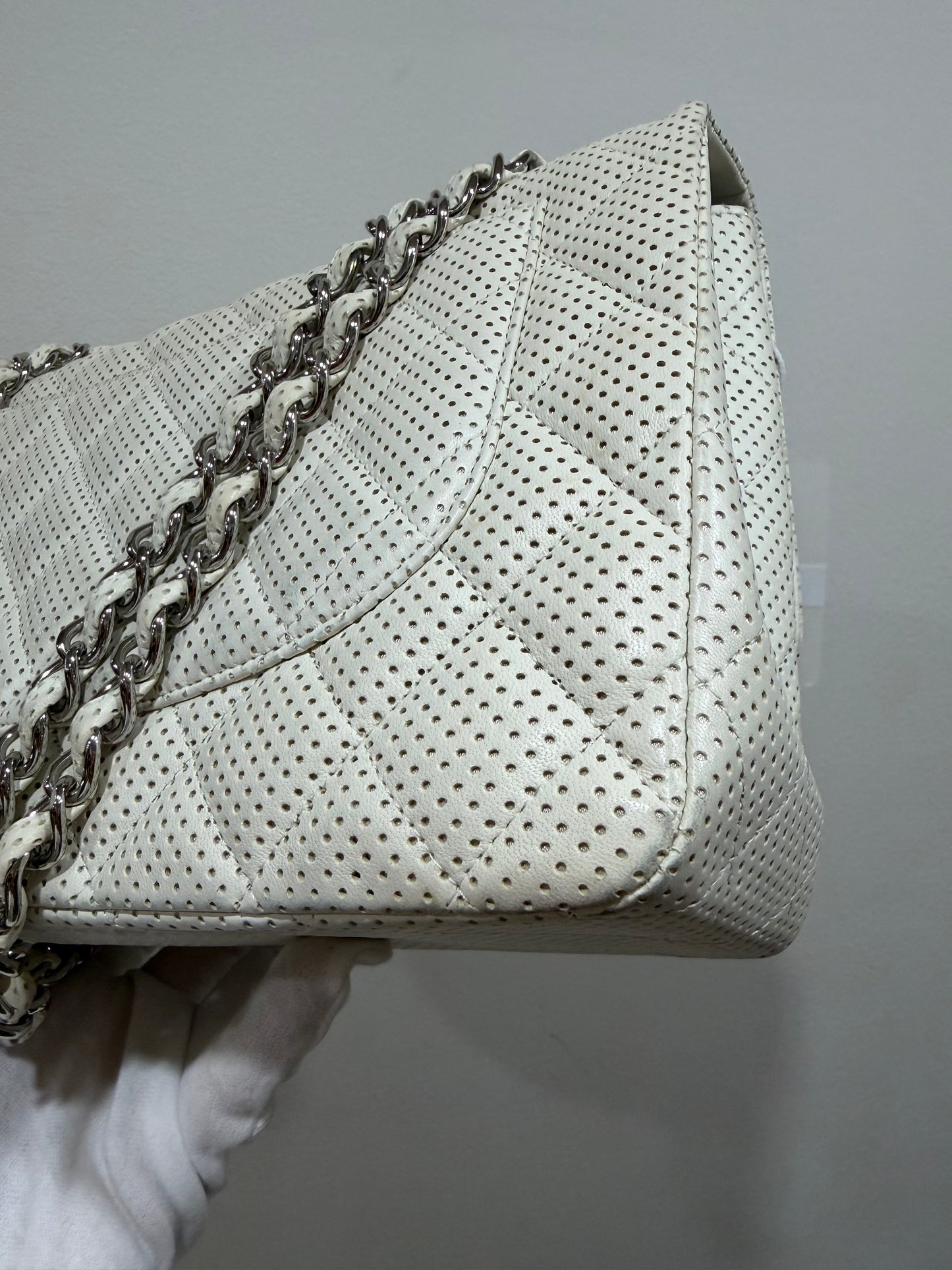Chanel Jumbo Perforated Lambsikin