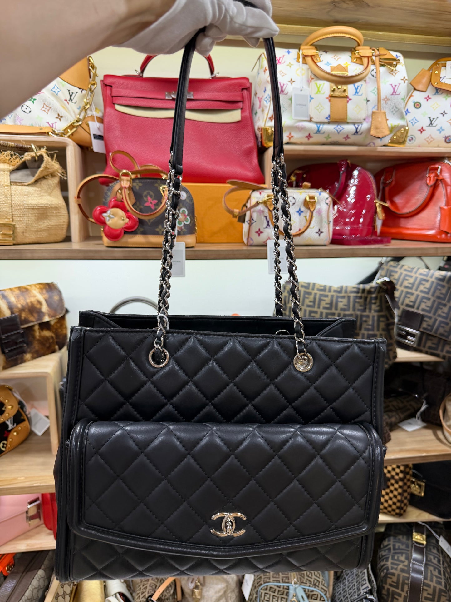 Chanel Geometric Shopper Tote