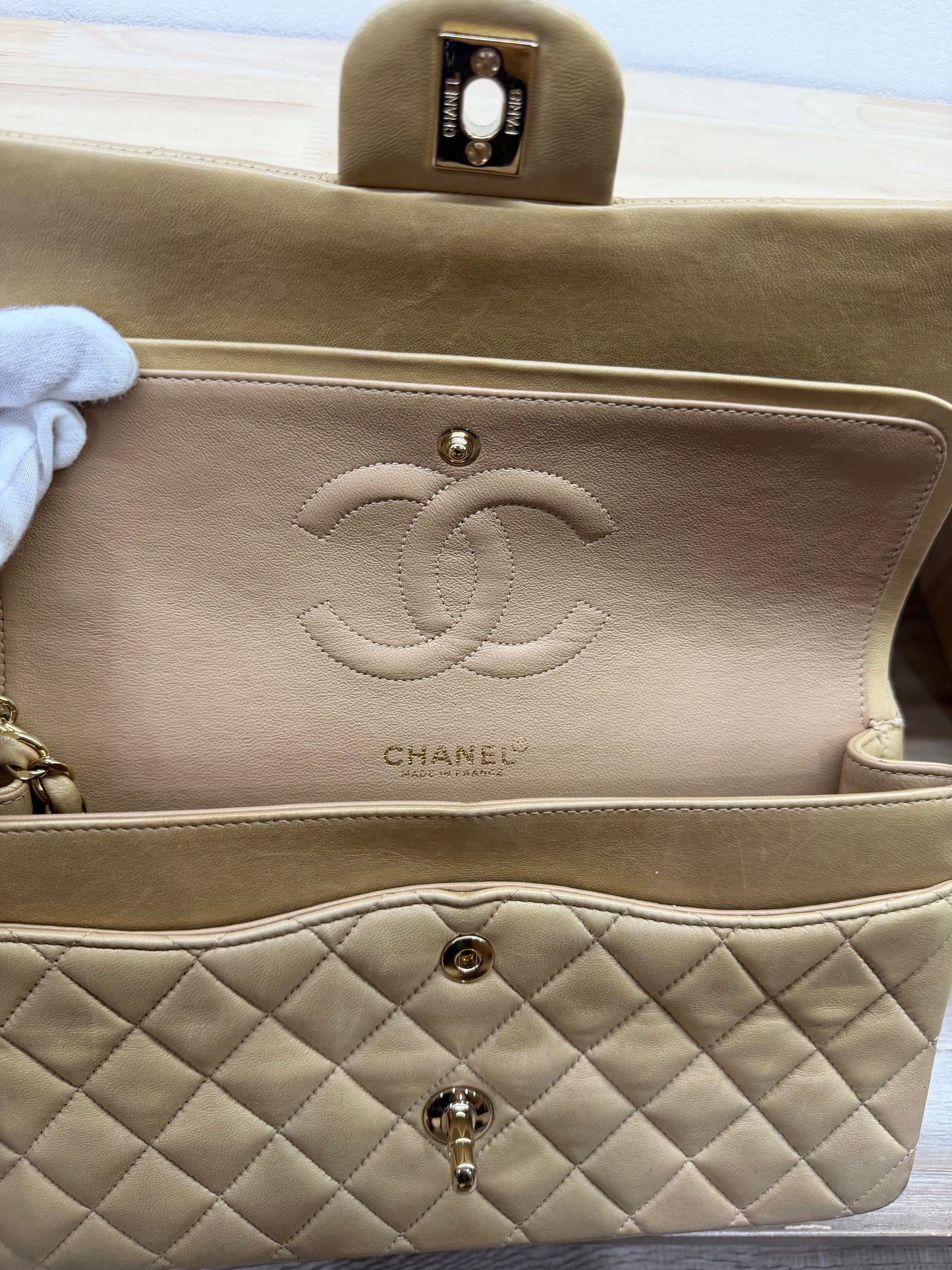 Chanel double flap 24K Gold year2001