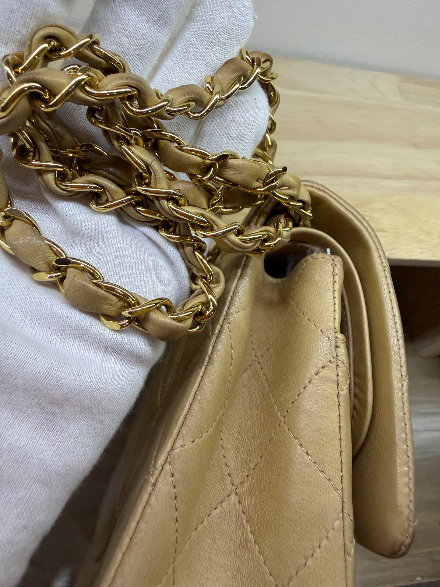 Chanel double flap 24K Gold year2001