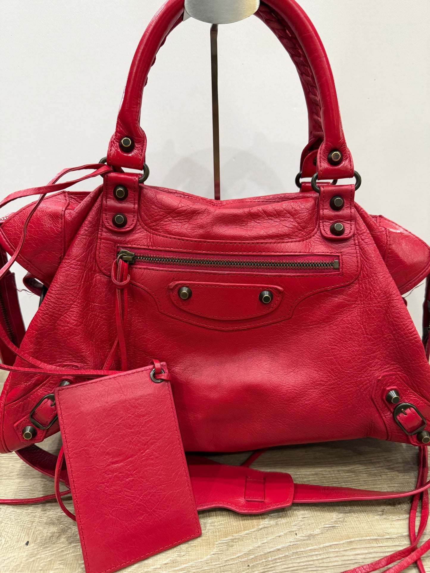Balenciaga city bag red