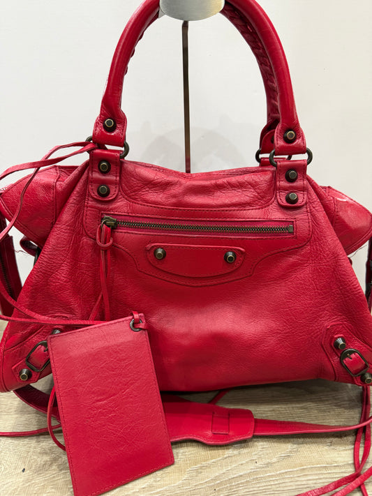 Balenciaga city bag red