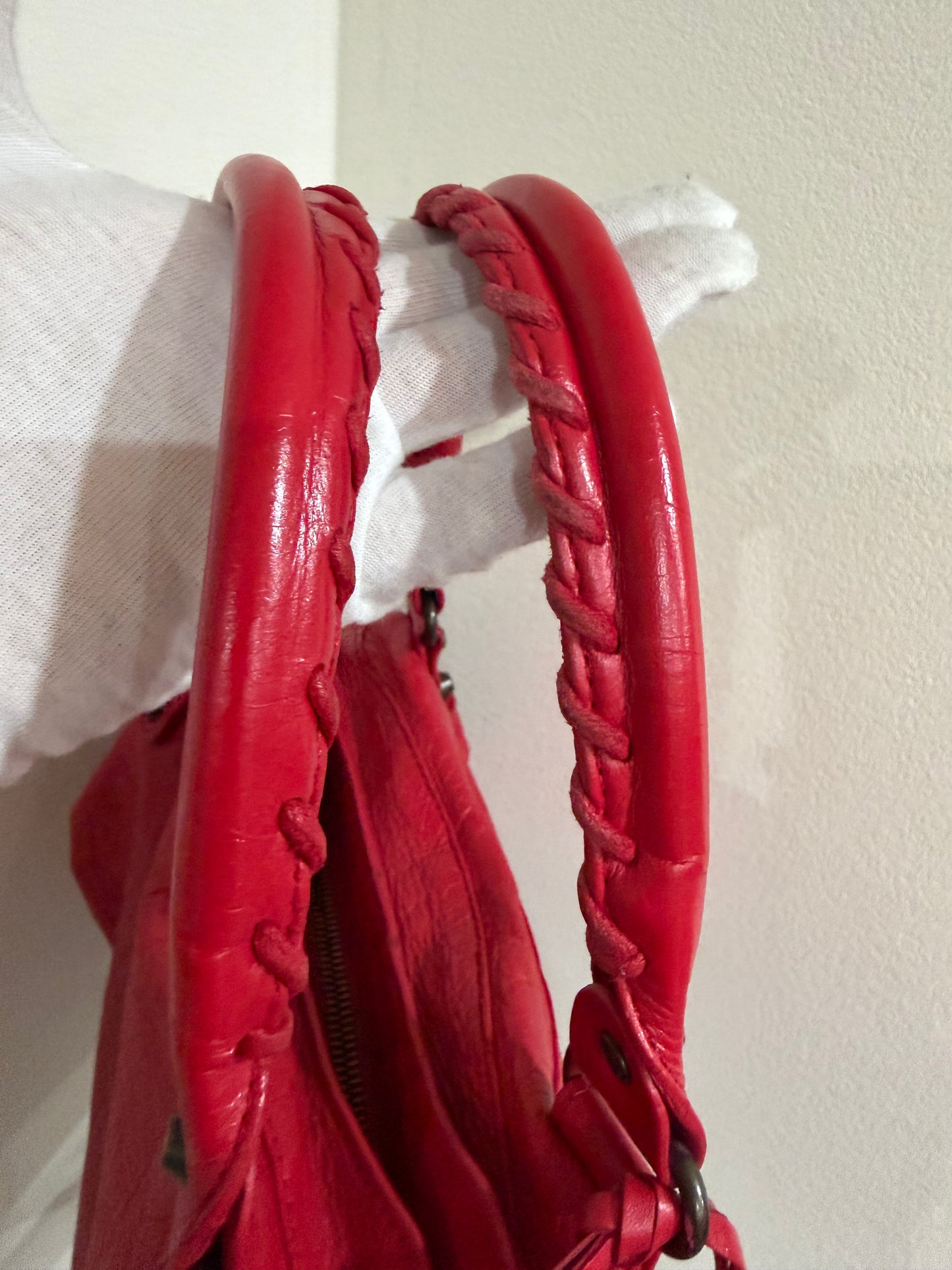 Balenciaga city bag red