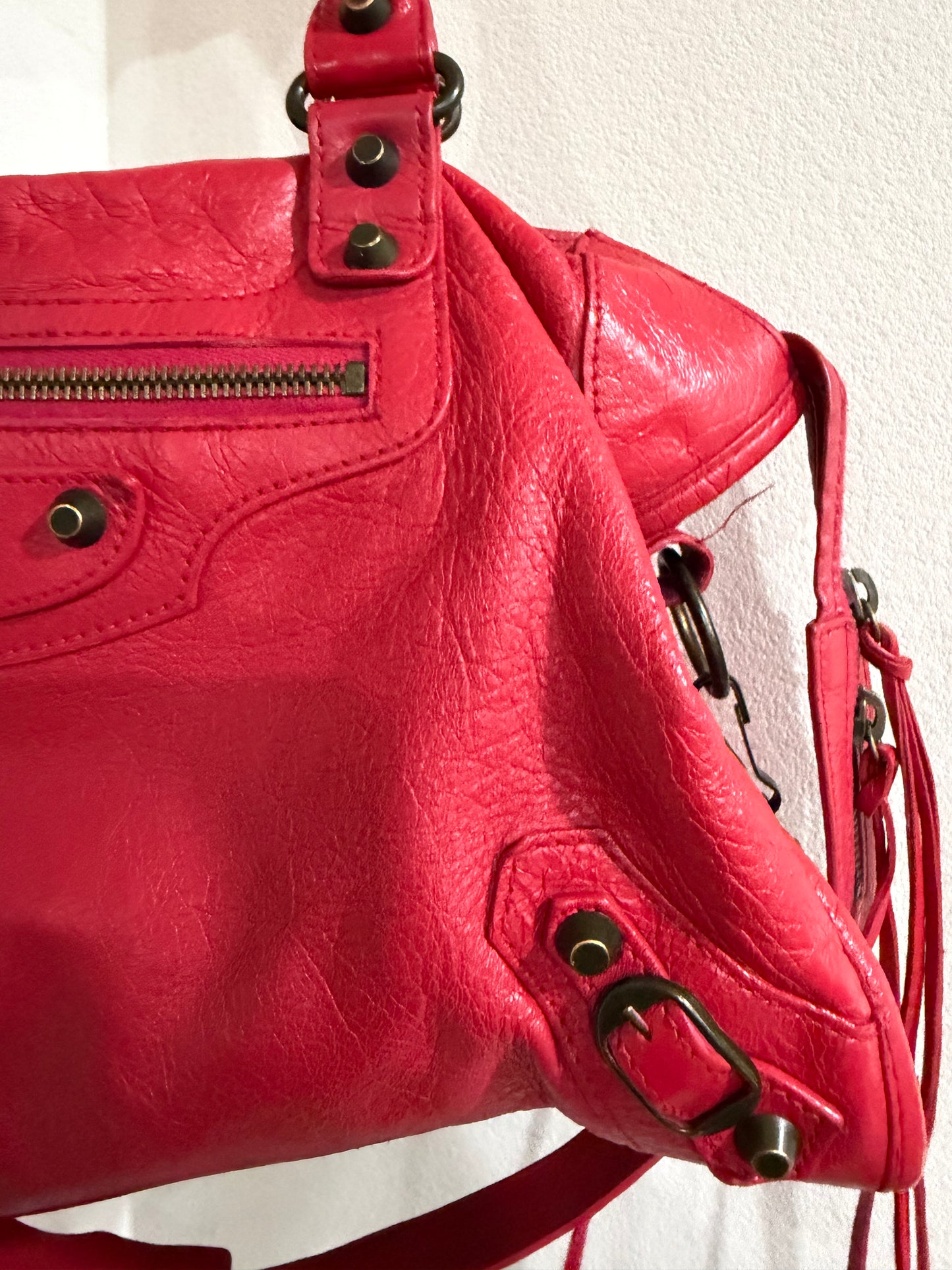 Balenciaga city bag red
