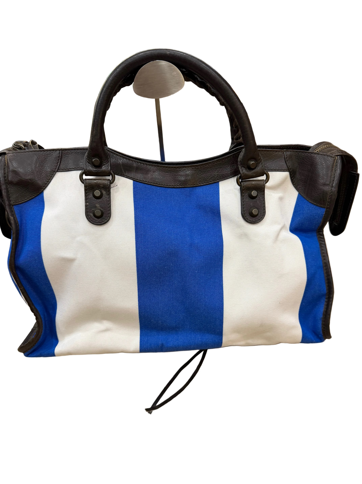 Balenciaga Canvas City Brown Bleu White