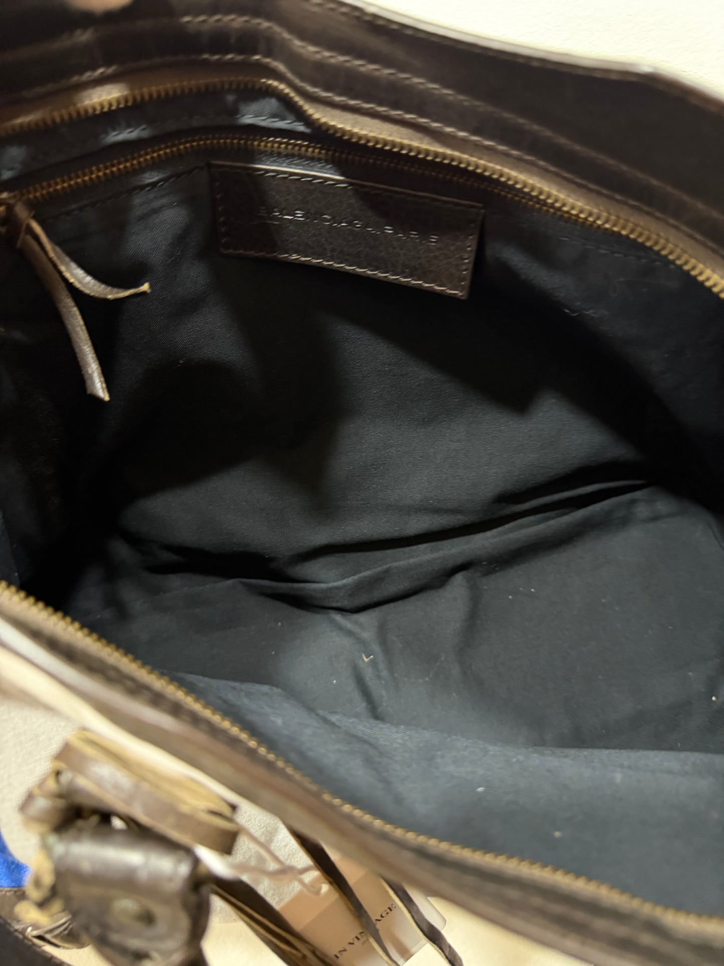 Balenciaga Canvas City Brown Bleu White
