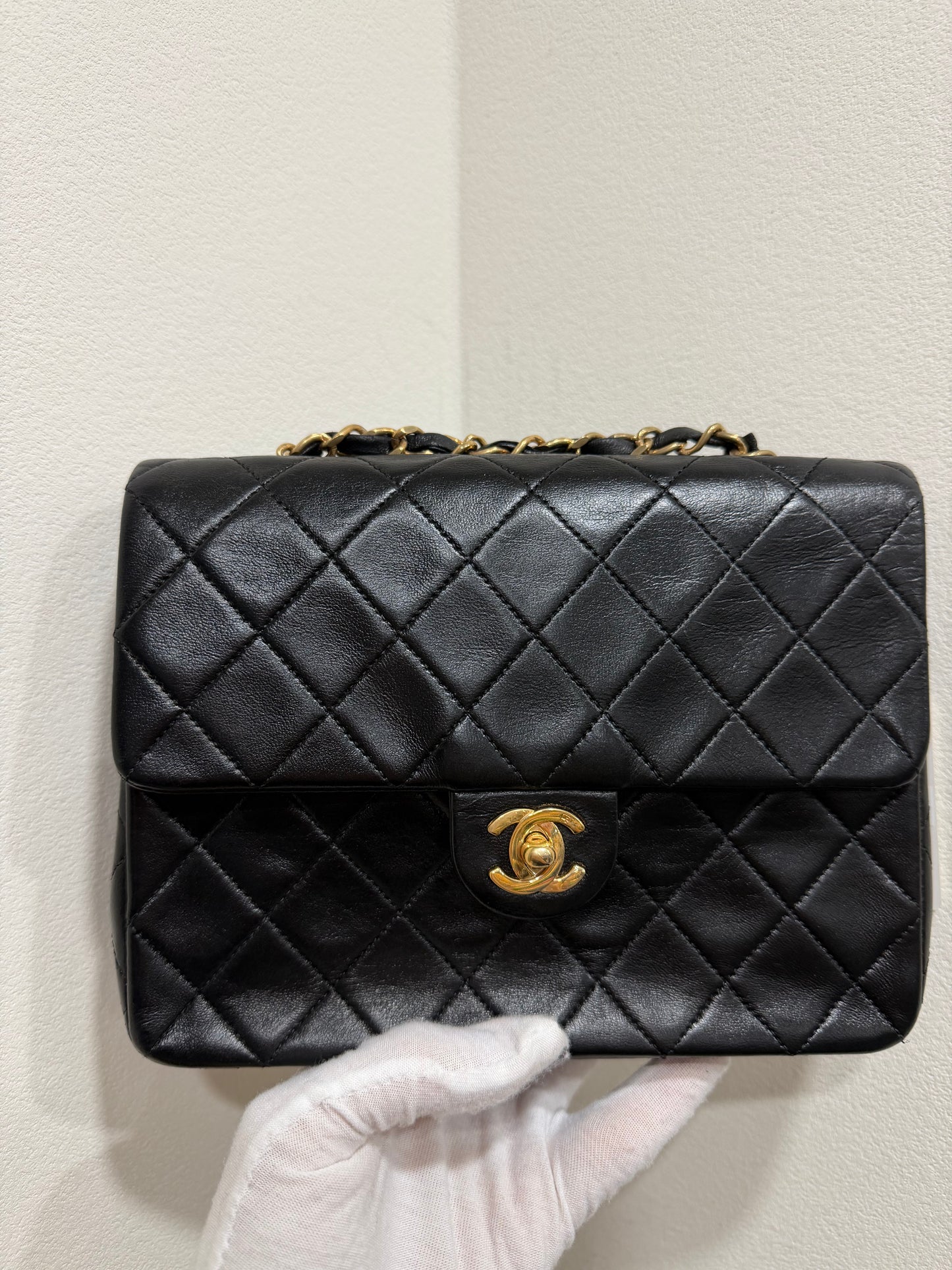 Chanel small classic flap 24K gold Year1991