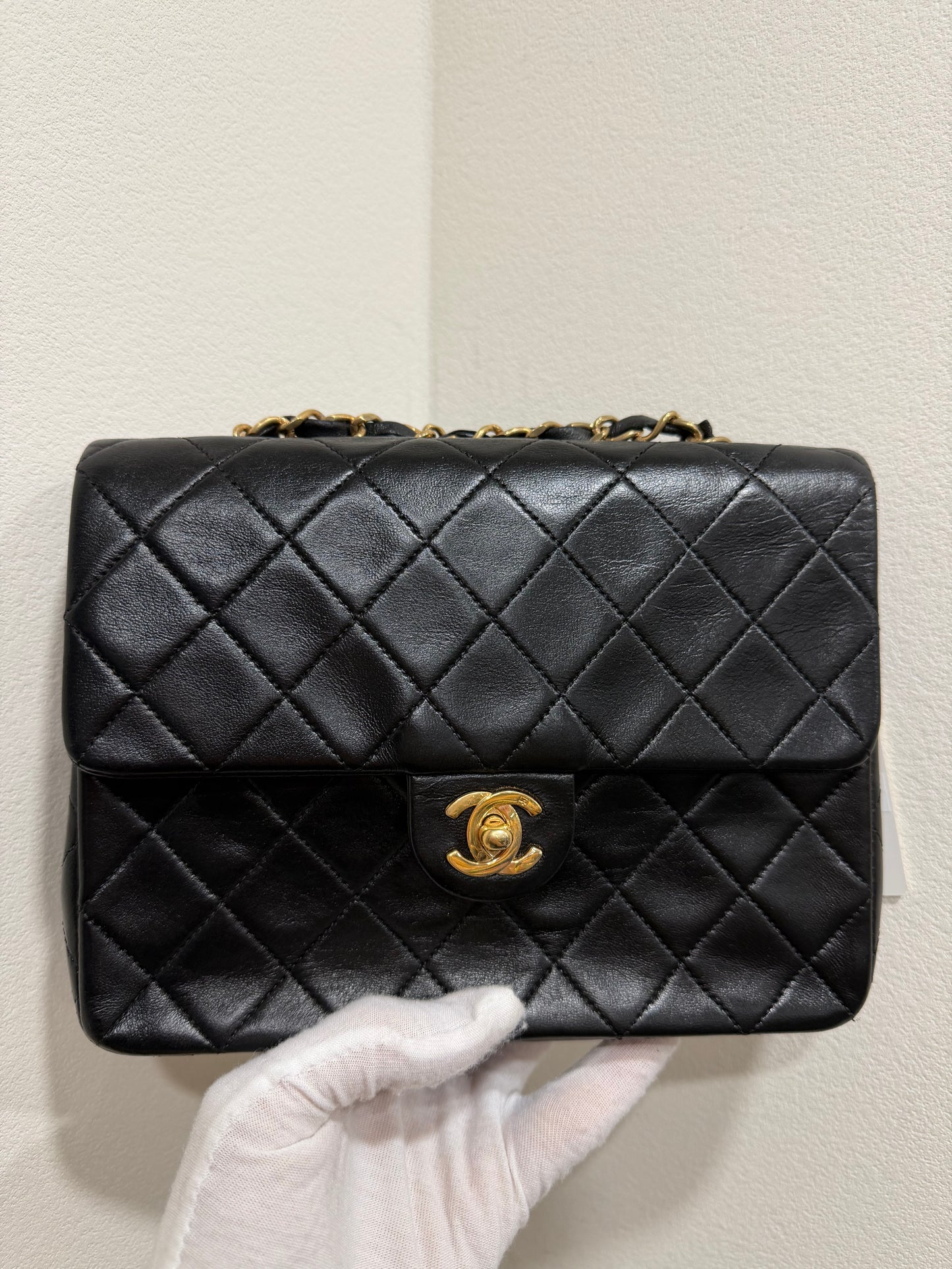Chanel small classic flap 24K gold Year1991