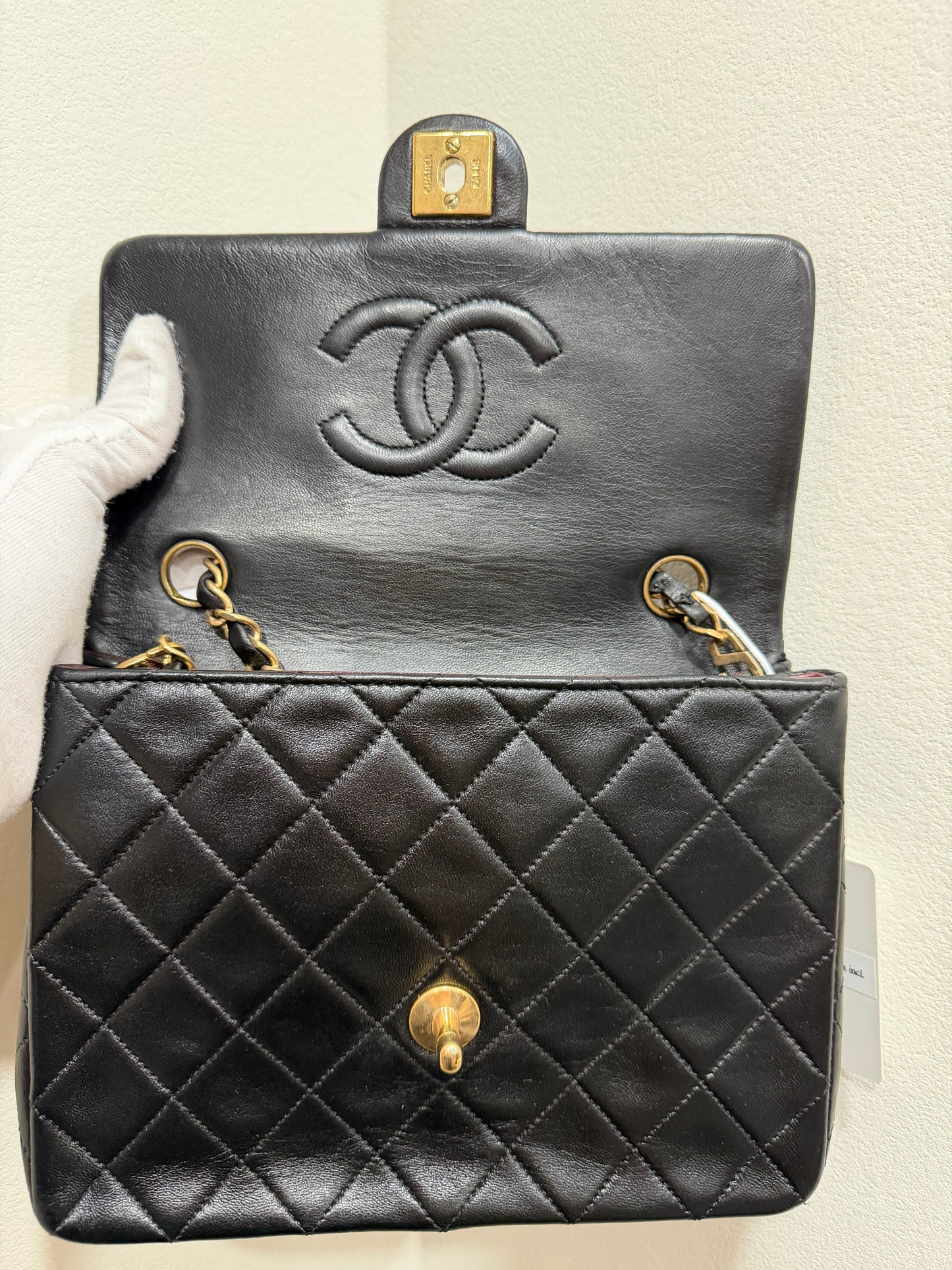 Chanel small classic flap 24K gold Year1991