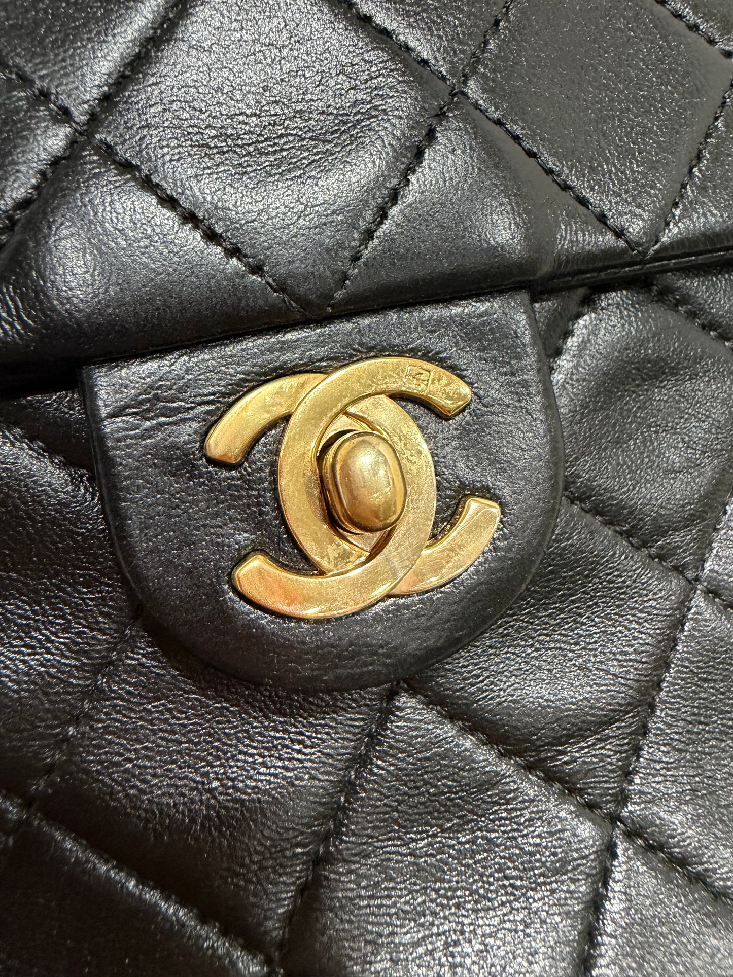 Chanel small classic flap 24K gold Year1991