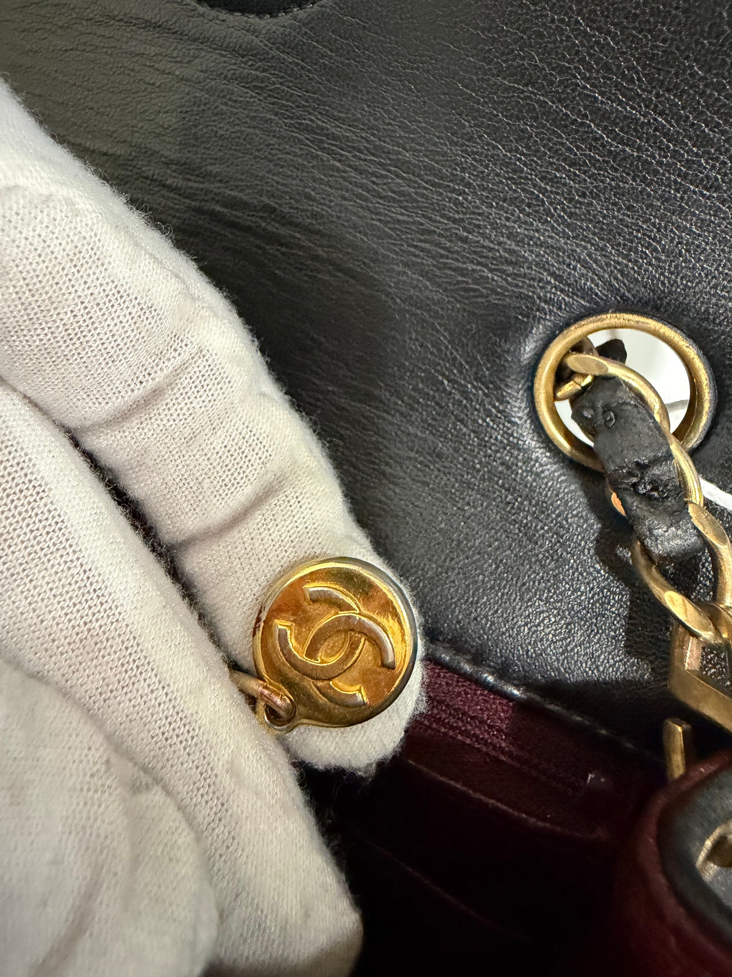Chanel small classic flap 24K gold Year1991