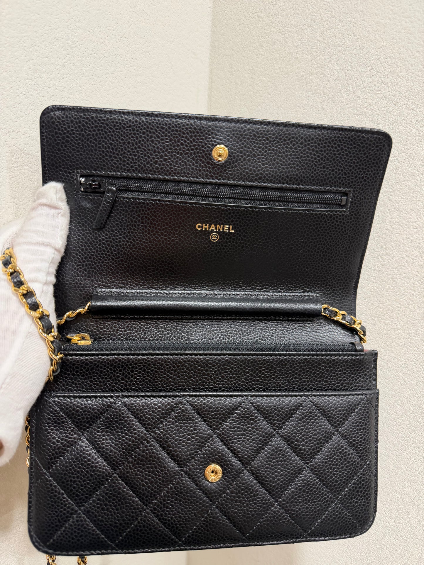 Chanel WOC caviar with card&recipt
