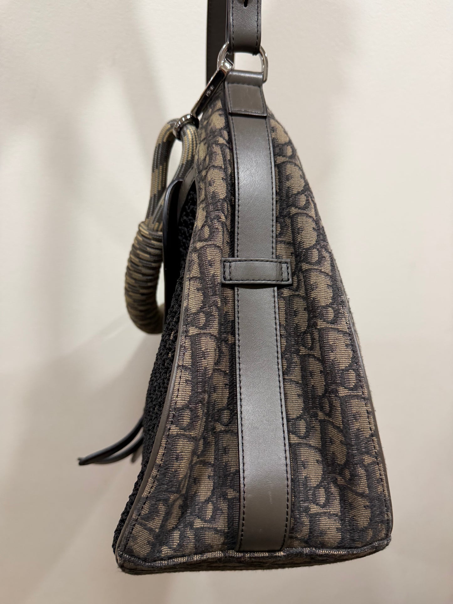 Christian Dior Rope handle saddle Oblique Canvas