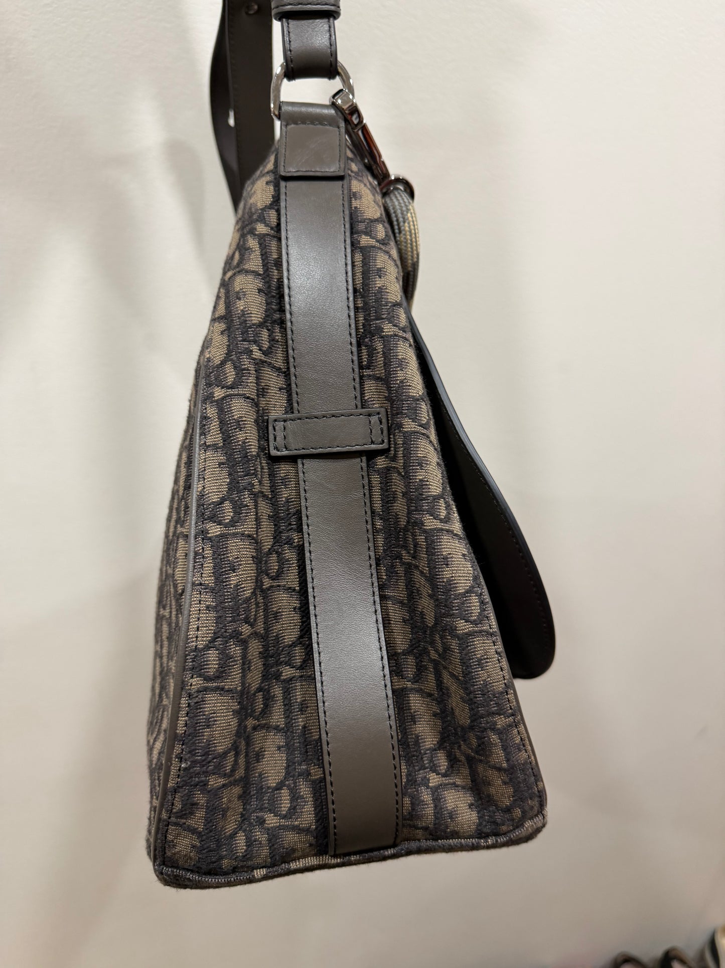Christian Dior Rope handle saddle Oblique Canvas