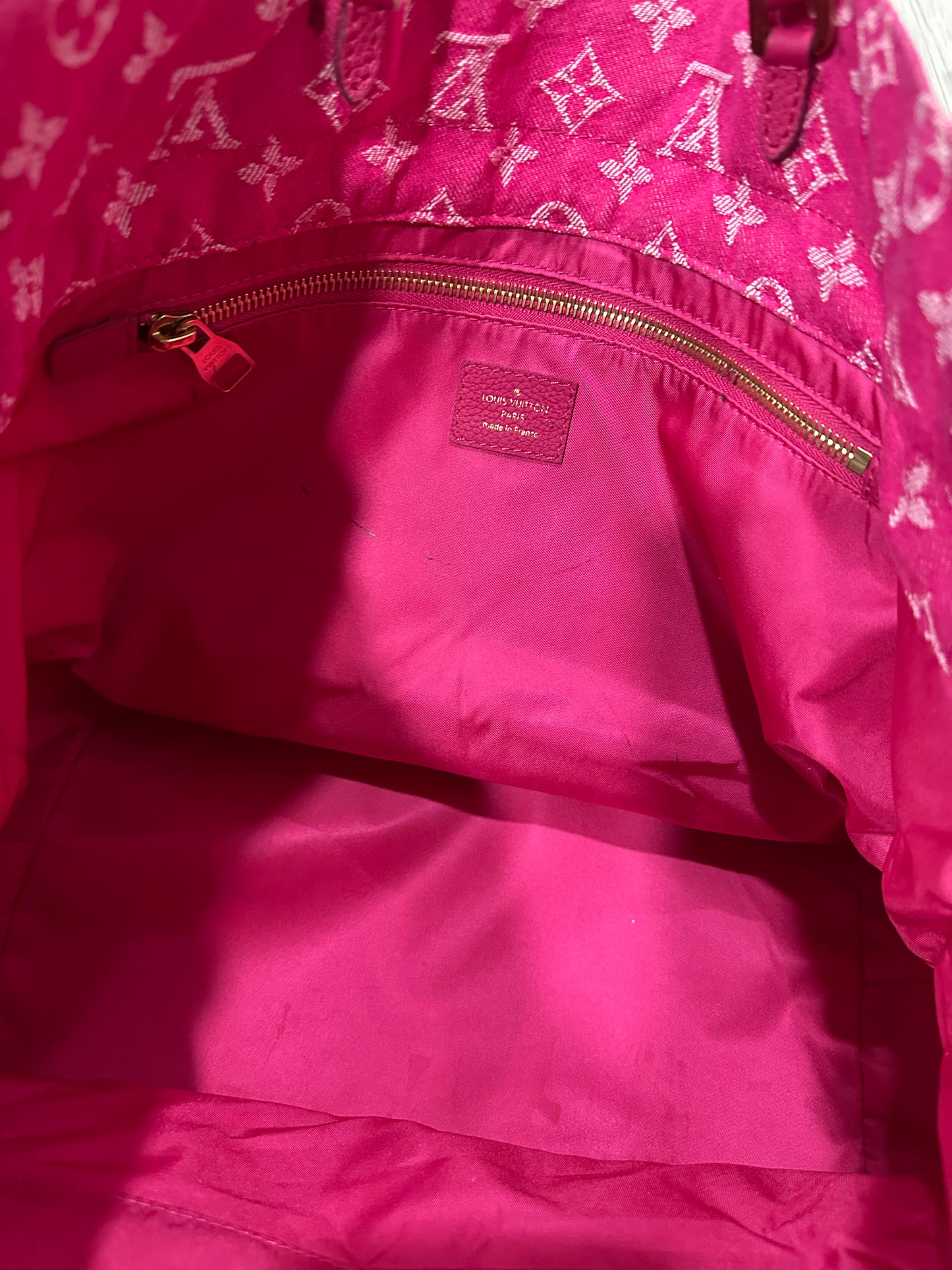 Louis Vuitton pink denim