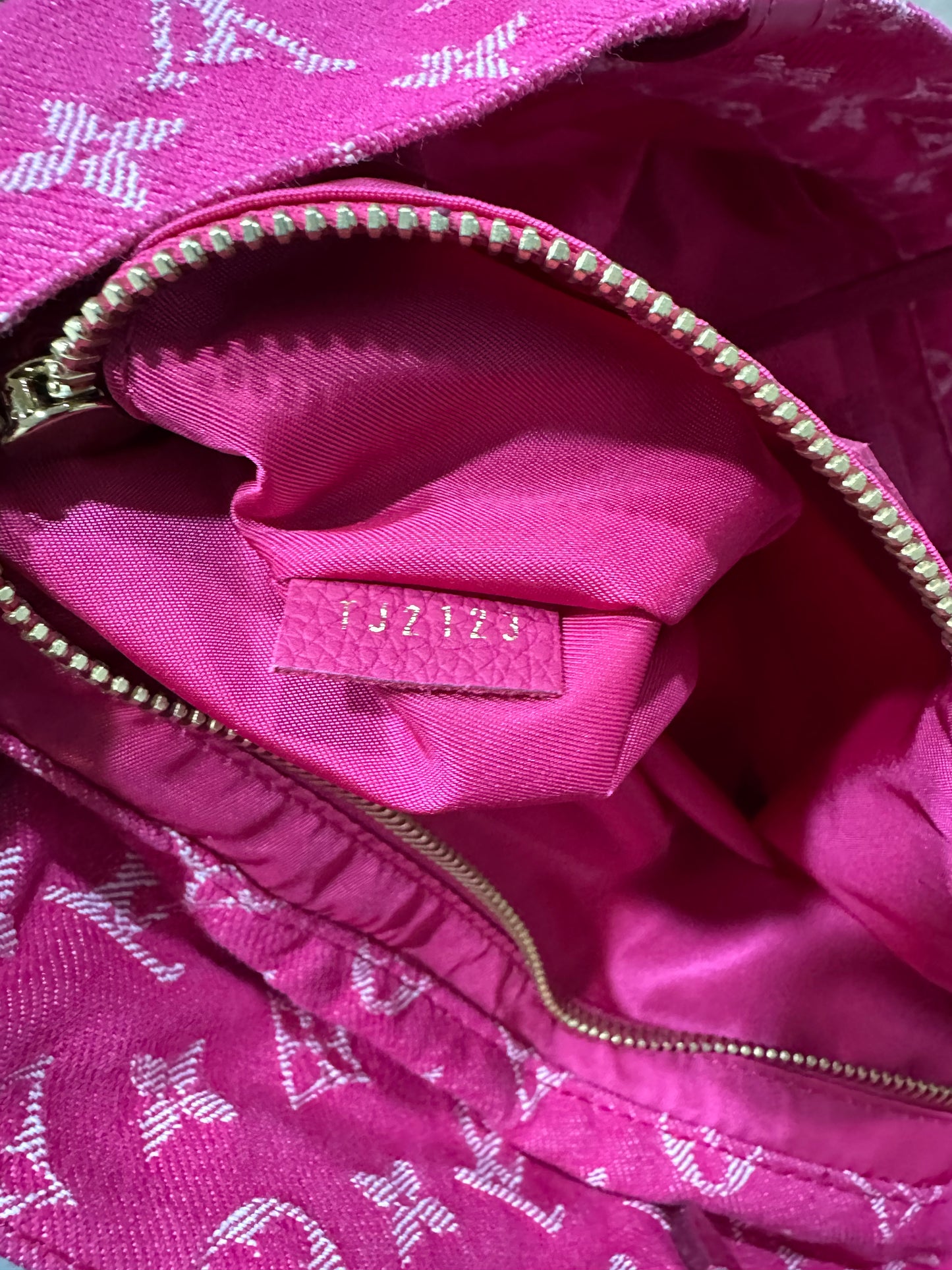 Louis Vuitton pink denim