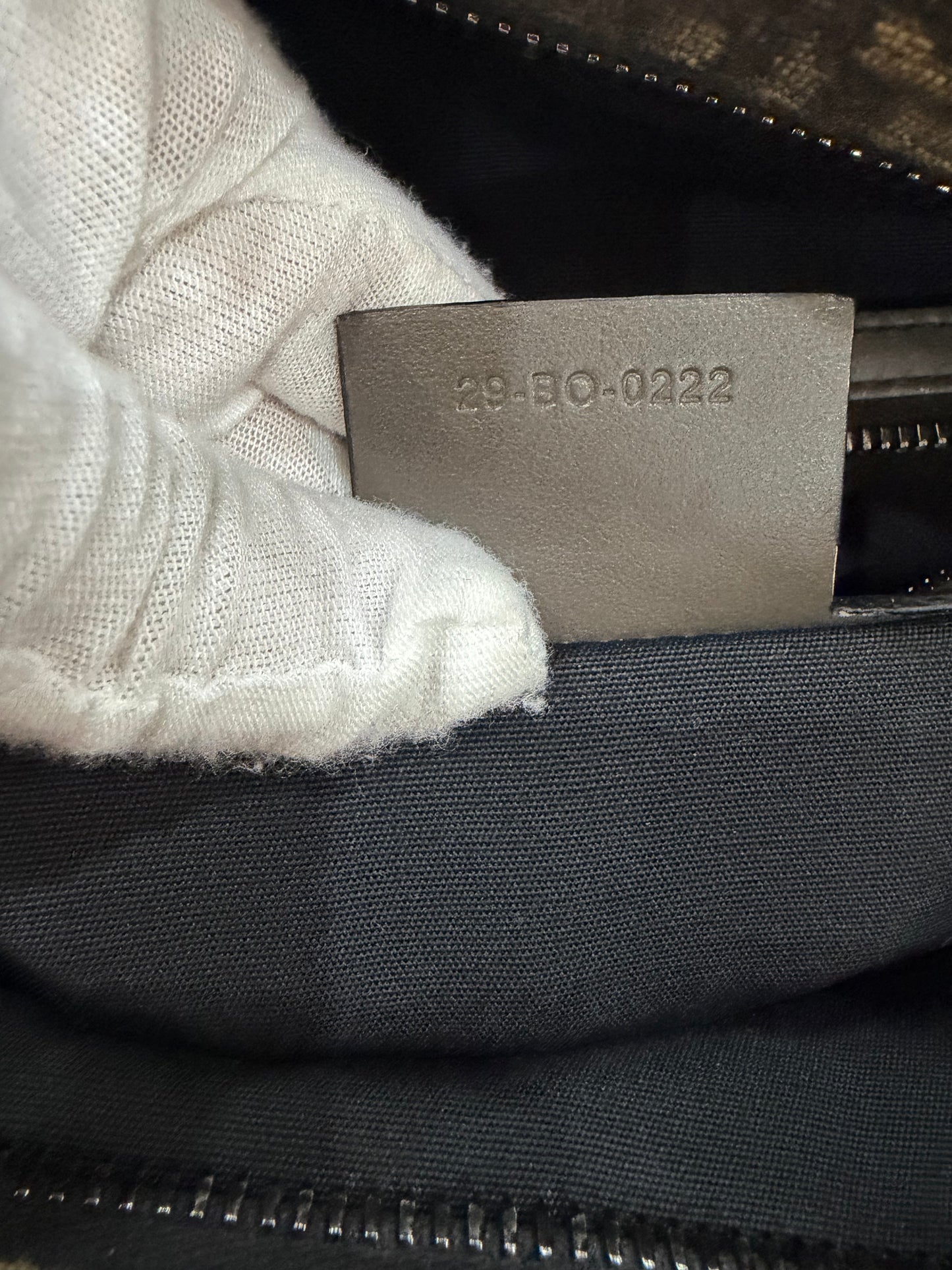 Christian Dior Rope handle saddle Oblique Canvas