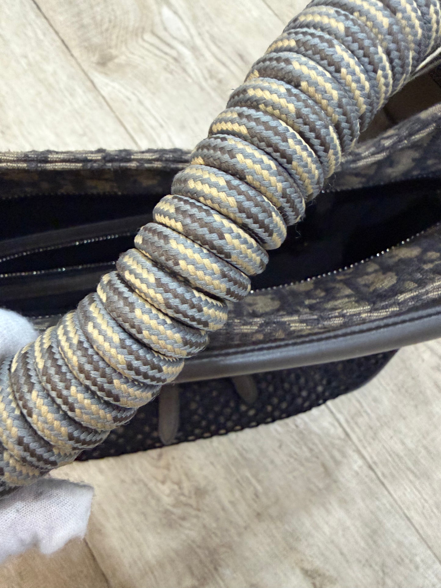Christian Dior Rope handle saddle Oblique Canvas