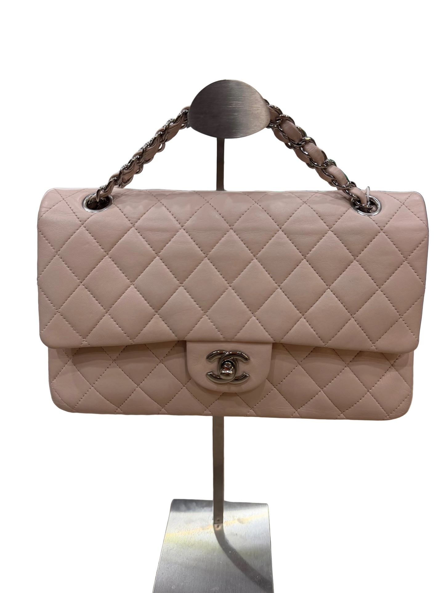 Chanel double flap baby pink