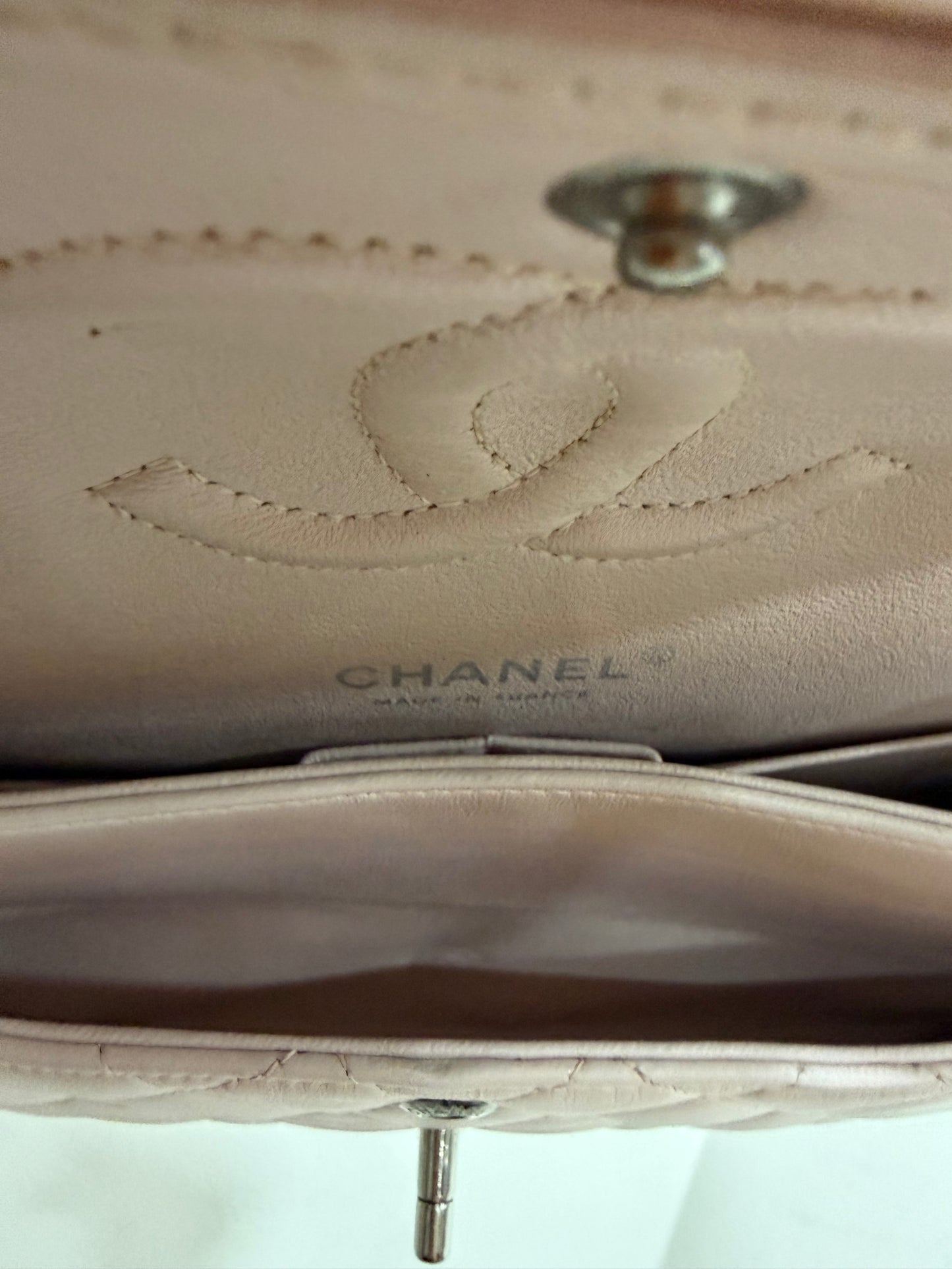Chanel double flap baby pink